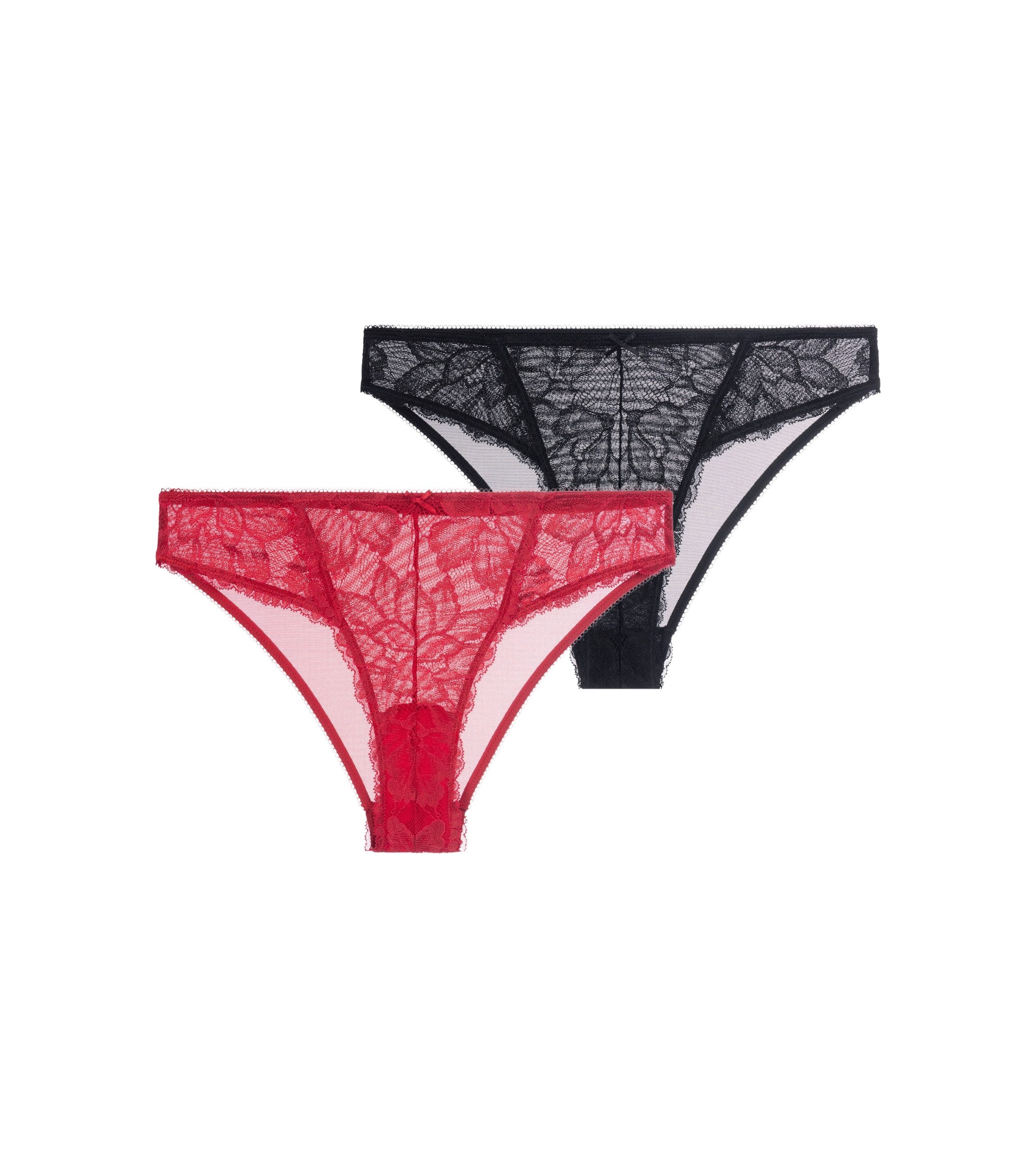 Dorina Brasilslip Perfect Lace (2er Pack) bequem, transparent, mit Schleife, mit Spitze