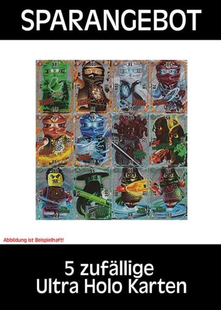 LEGO® Sammelkarte LEGO Ninjago 2 (Serie 2) - 5 versch. Ultra Holo Karten - Deutsch