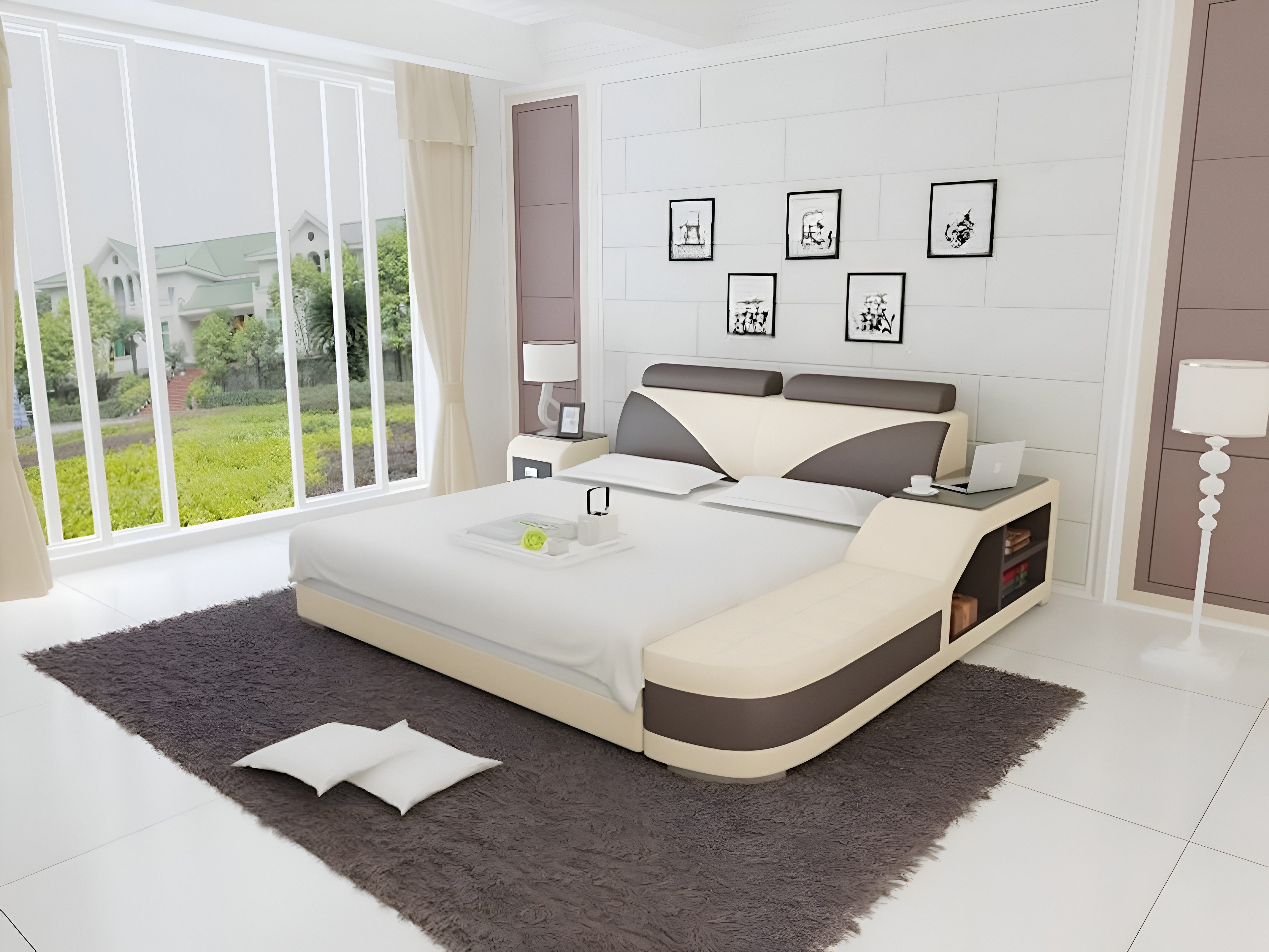 Xlmoebel Polsterbett Hochwertiges Bett mit Polsterung und luxuriösem Design, Doppelbett (Bett LB8817), Hergestellt in Europa