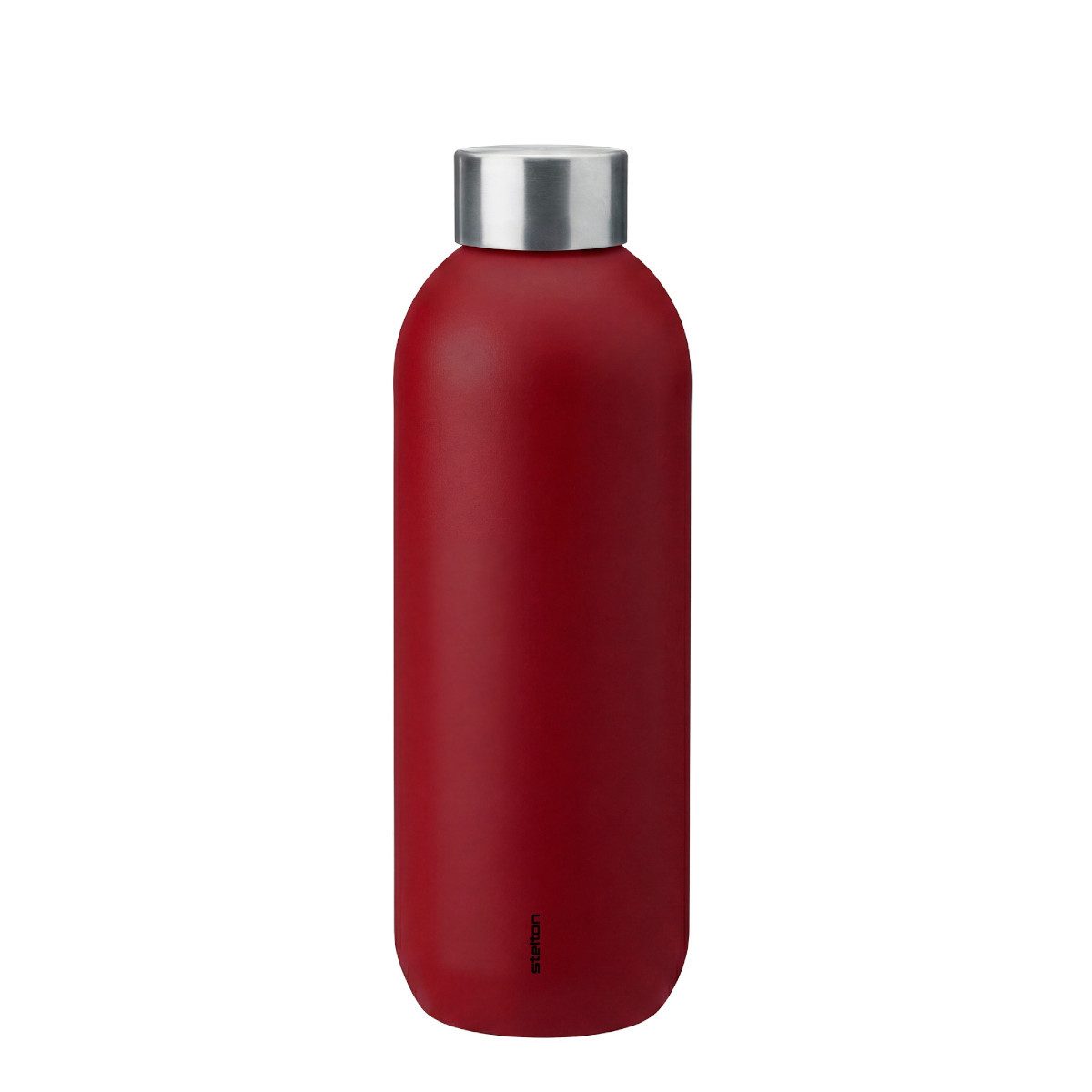 Stelton Trinkflasche Trinkflasche isoliert 0.6 l, Kirschrot, Hält 32 Stunden kalt, 16 Stunden warm