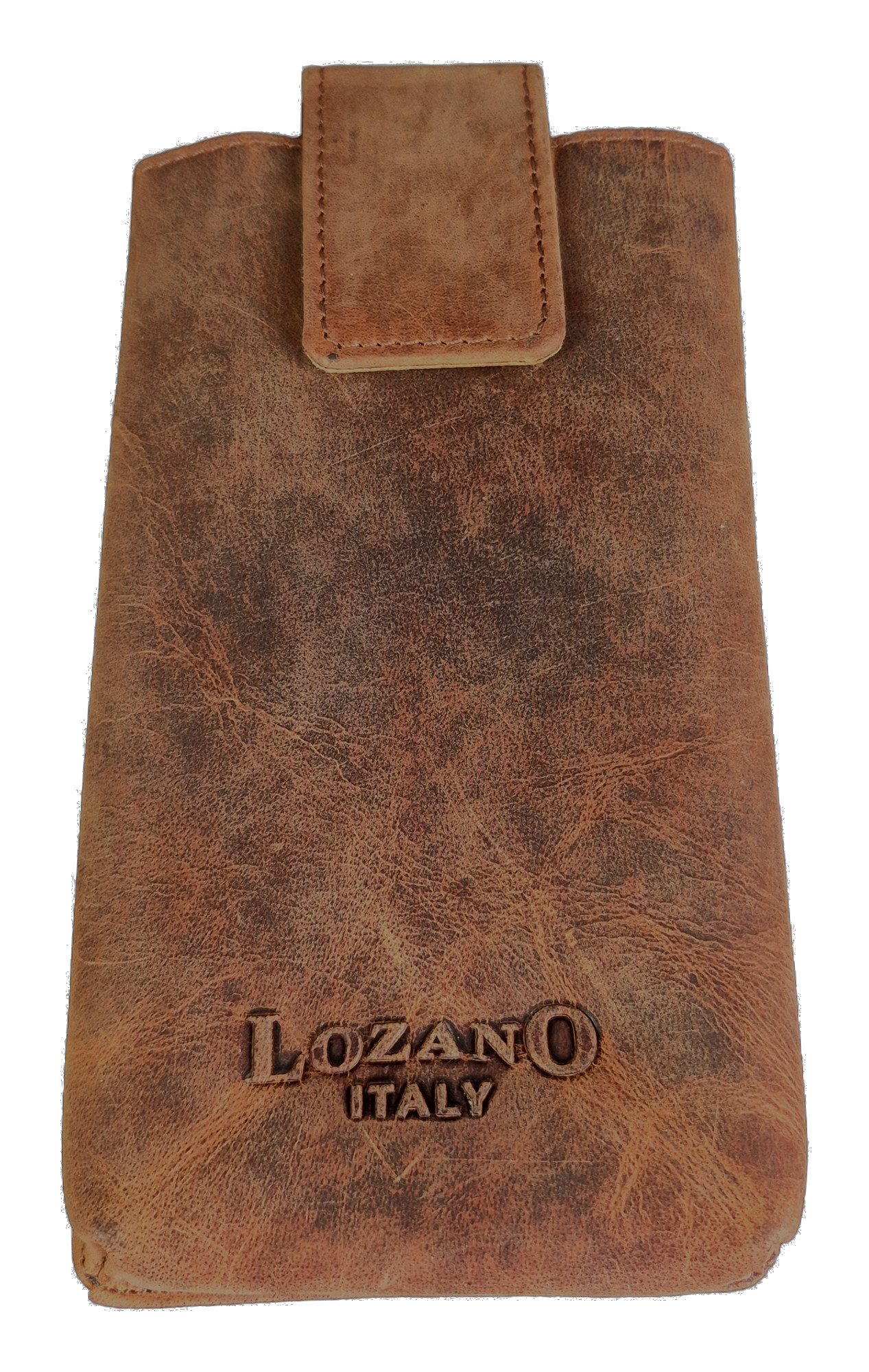 Einkaufszauber Handytasche Echt Leder Handy Smartphone Gürteltasche Rustikal, Echtes Büffelleder