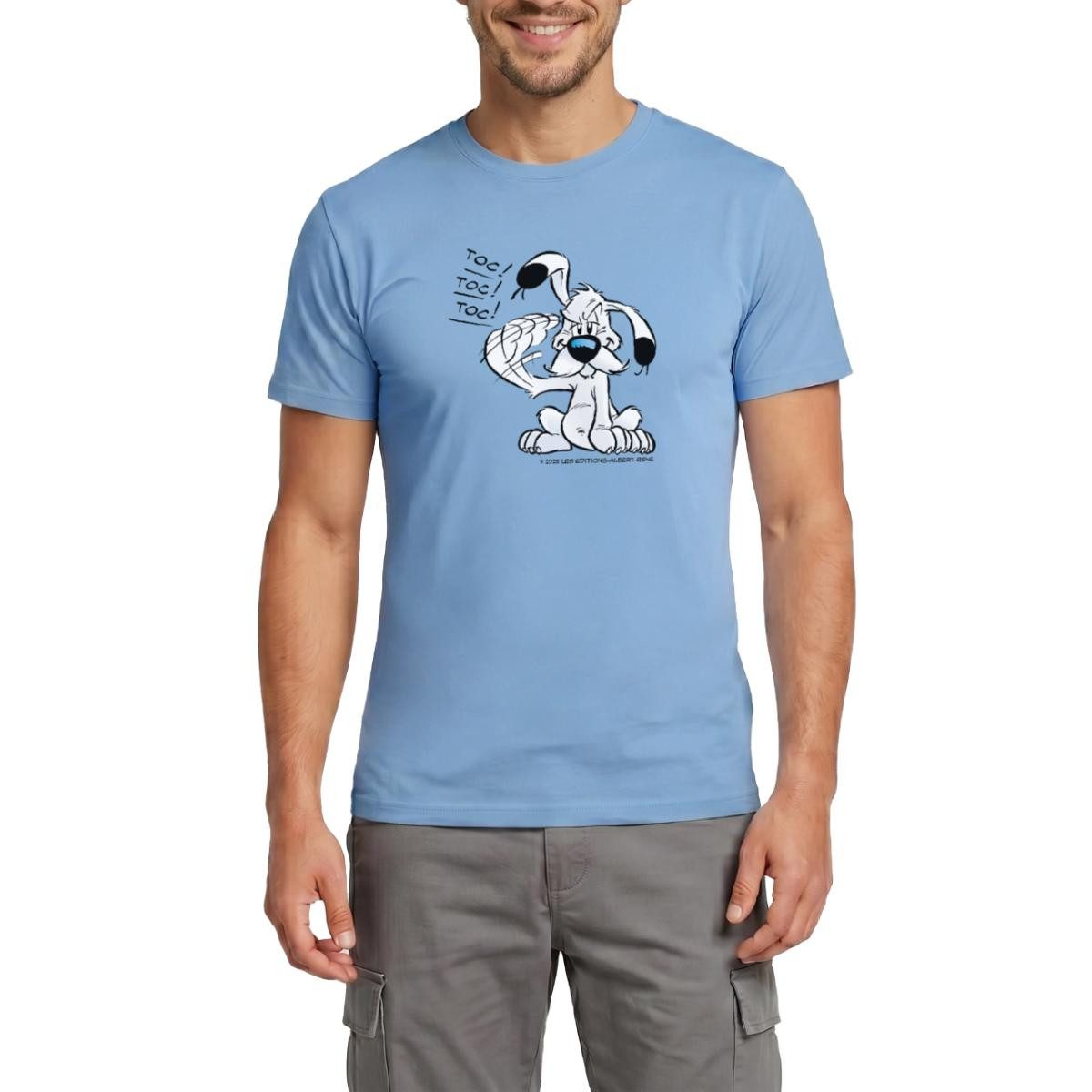 Spreadshirt T-Shirt Asterix & Obelix Idefix Klopft Toc Toc Männer T-Shirt (1-tlg)