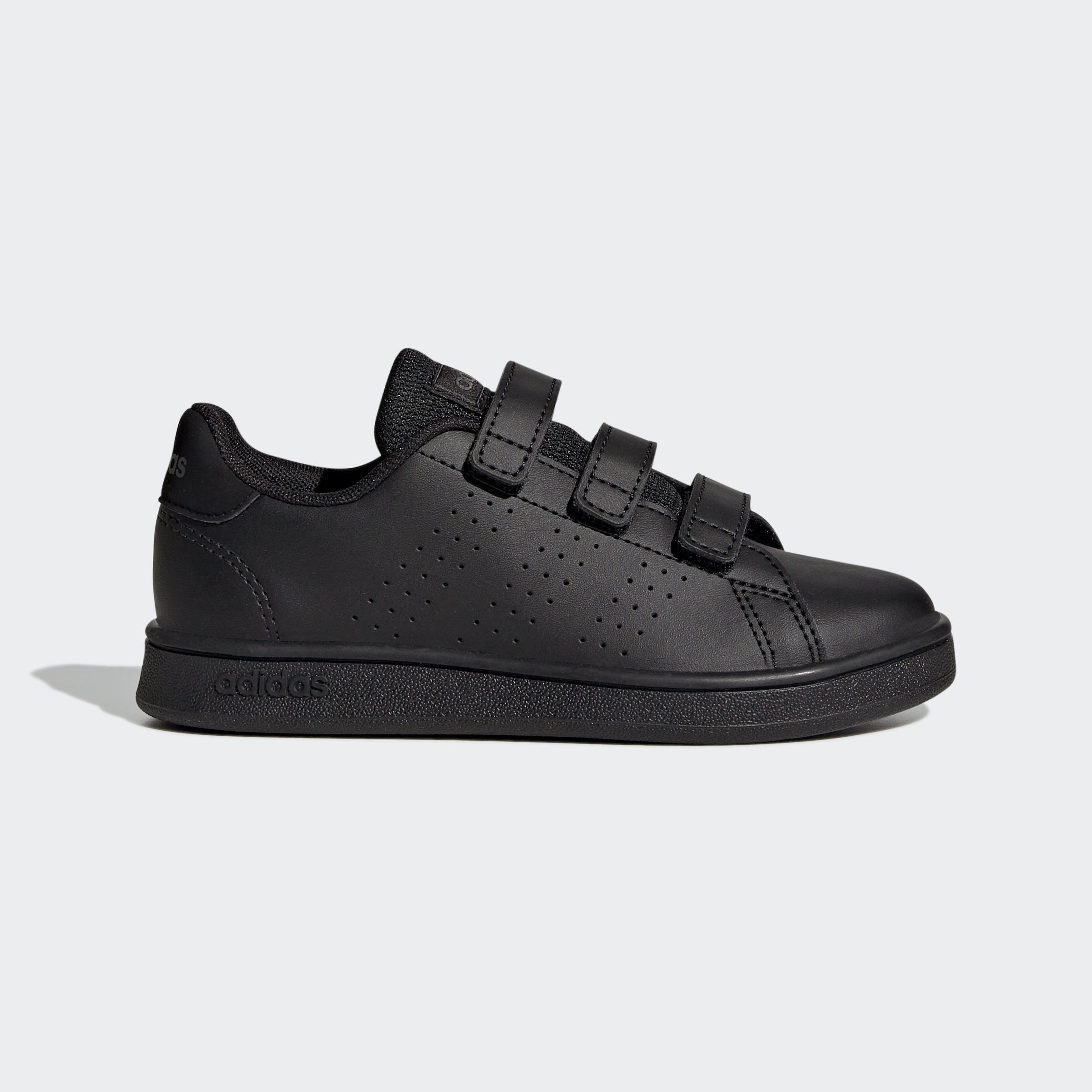 adidas Sportswear ADVANTAGE COURT den / Grey Sneaker Core adidas LIFESTYLE Black Six Core des HOOK-AND-LOOP / Spuren Smith Black auf Design Stan