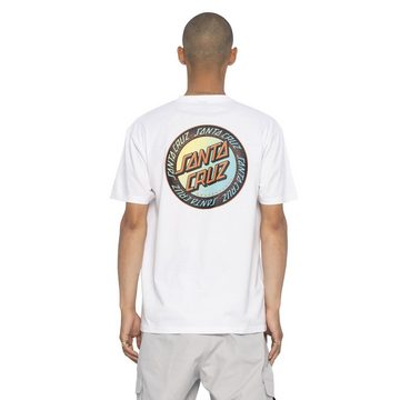 Santa Cruz T-Shirt Loud Ringed Dot - white acid wash