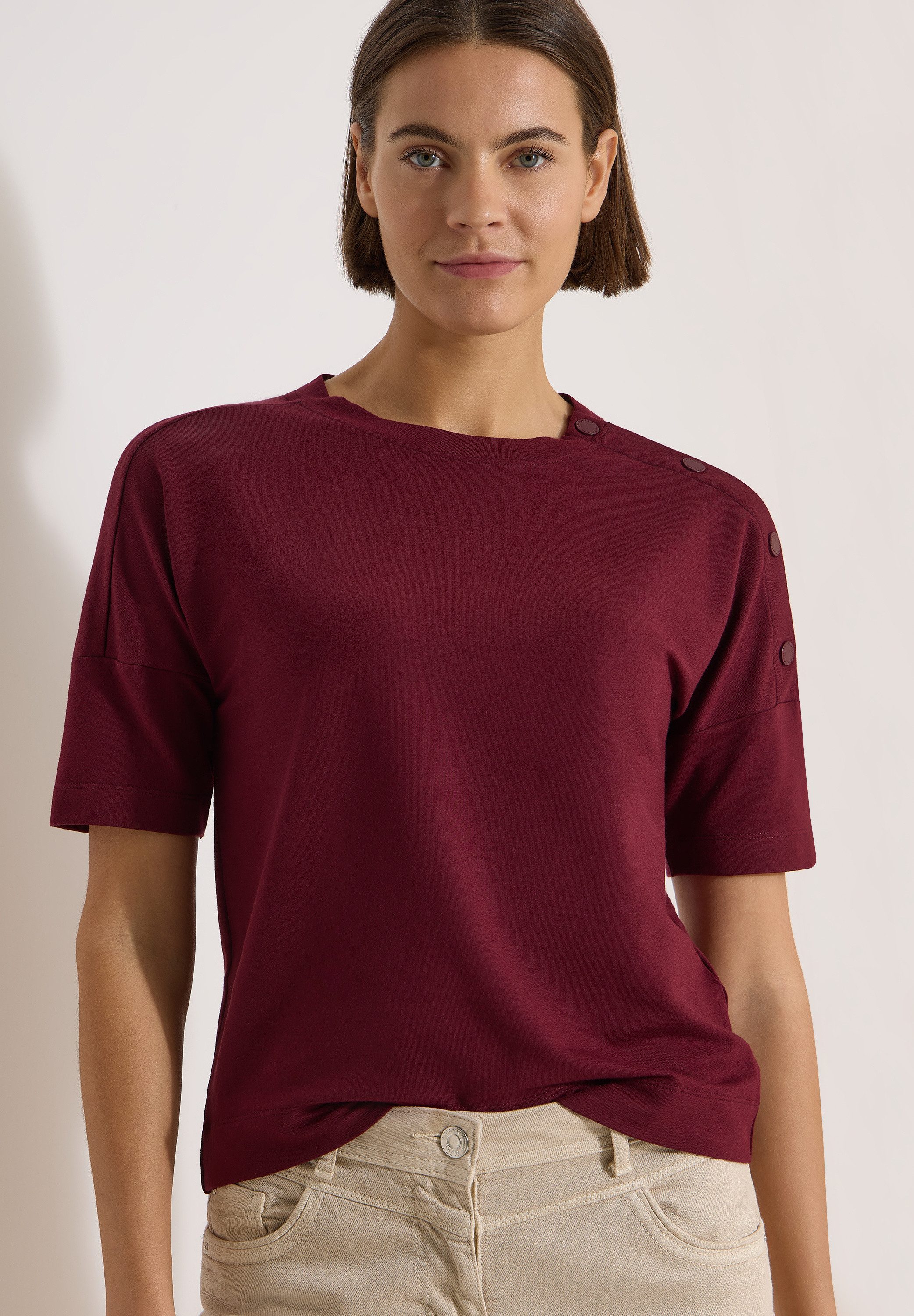 CECIL T-Shirt mit Knopf Details