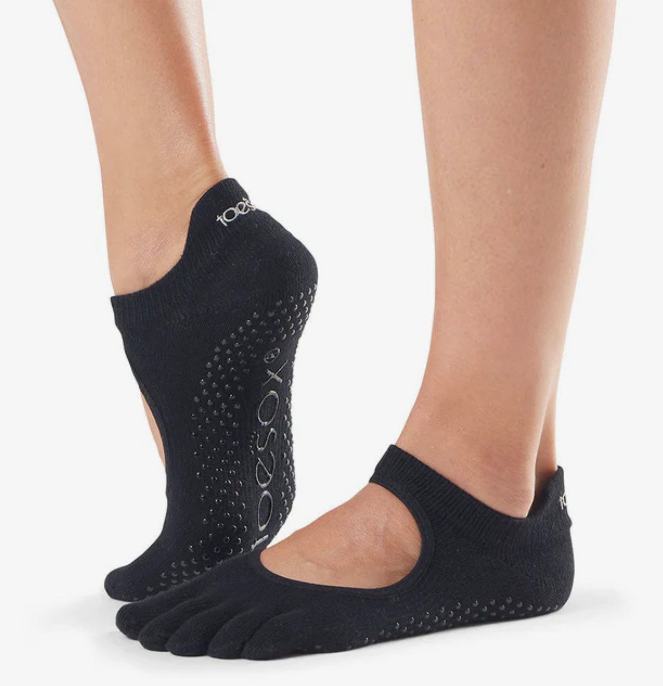 ToeSox Sportsocken Toesox full toe BELLARINA / TEC / ULTRA Logo auf der Ferse und in der Gummierung der Sohle