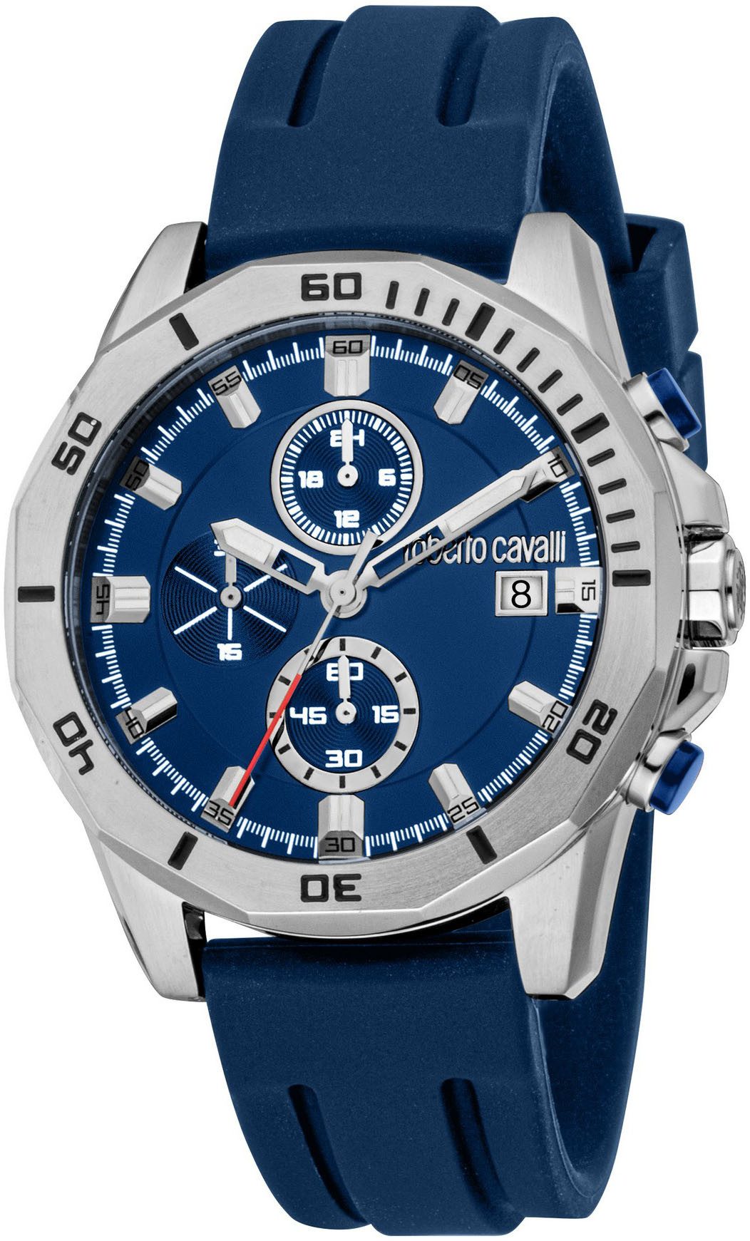 roberto cavalli Chronograph Uomo Sport III RC5G109P0025, Quarzuhr, Armbanduhr, Herrenuhr, Silikonarmband, analog, Tag