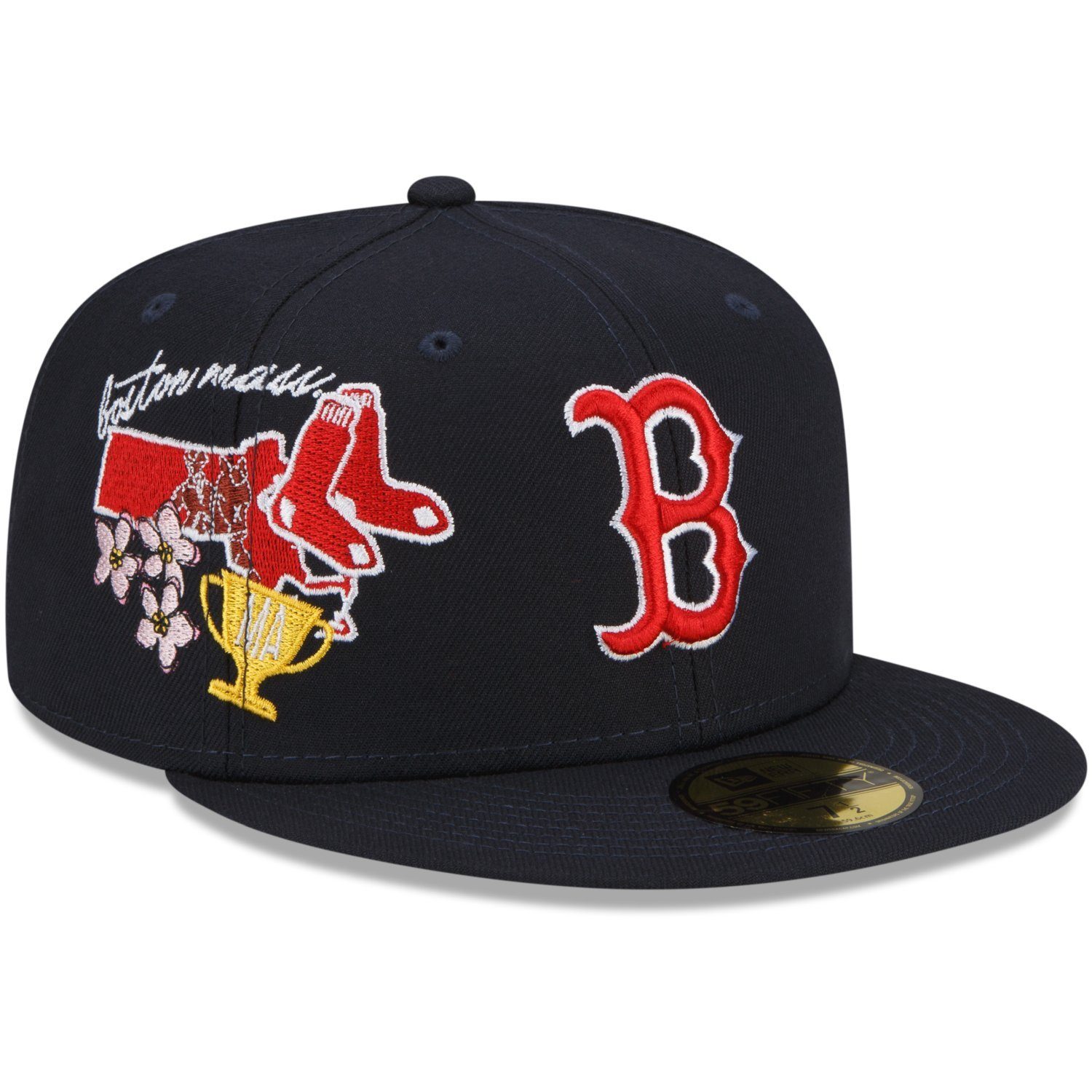 2024 ist da! New Era Fitted Cap Red Boston Sox 59Fifty CITY CLUSTER