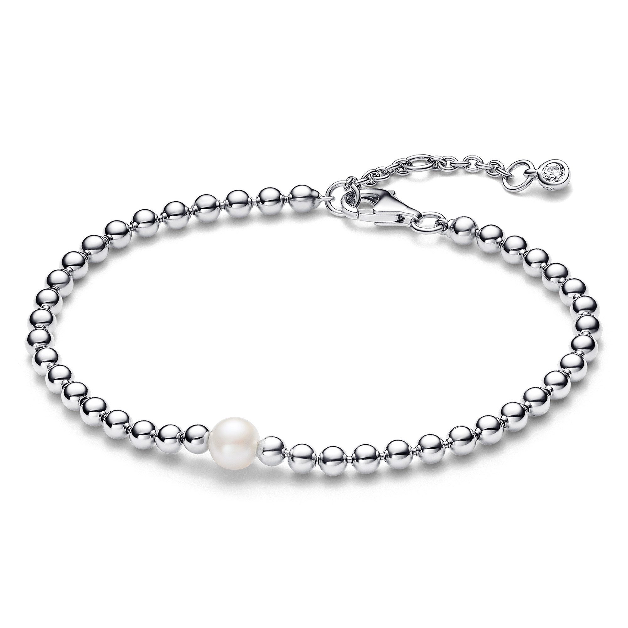Pandora Silberarmband Süßwasser-Zuchtperle & Kugeln Silber günstig online kaufen