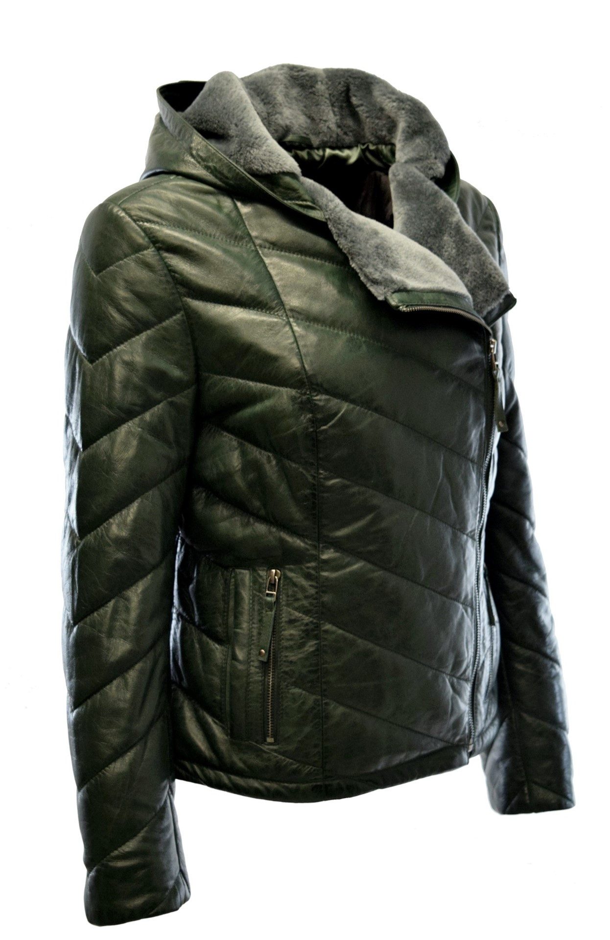 Zimmert Leather Lederjacke Mariella Stepp-Lederjacke aus weichem Leder mit Kapuze