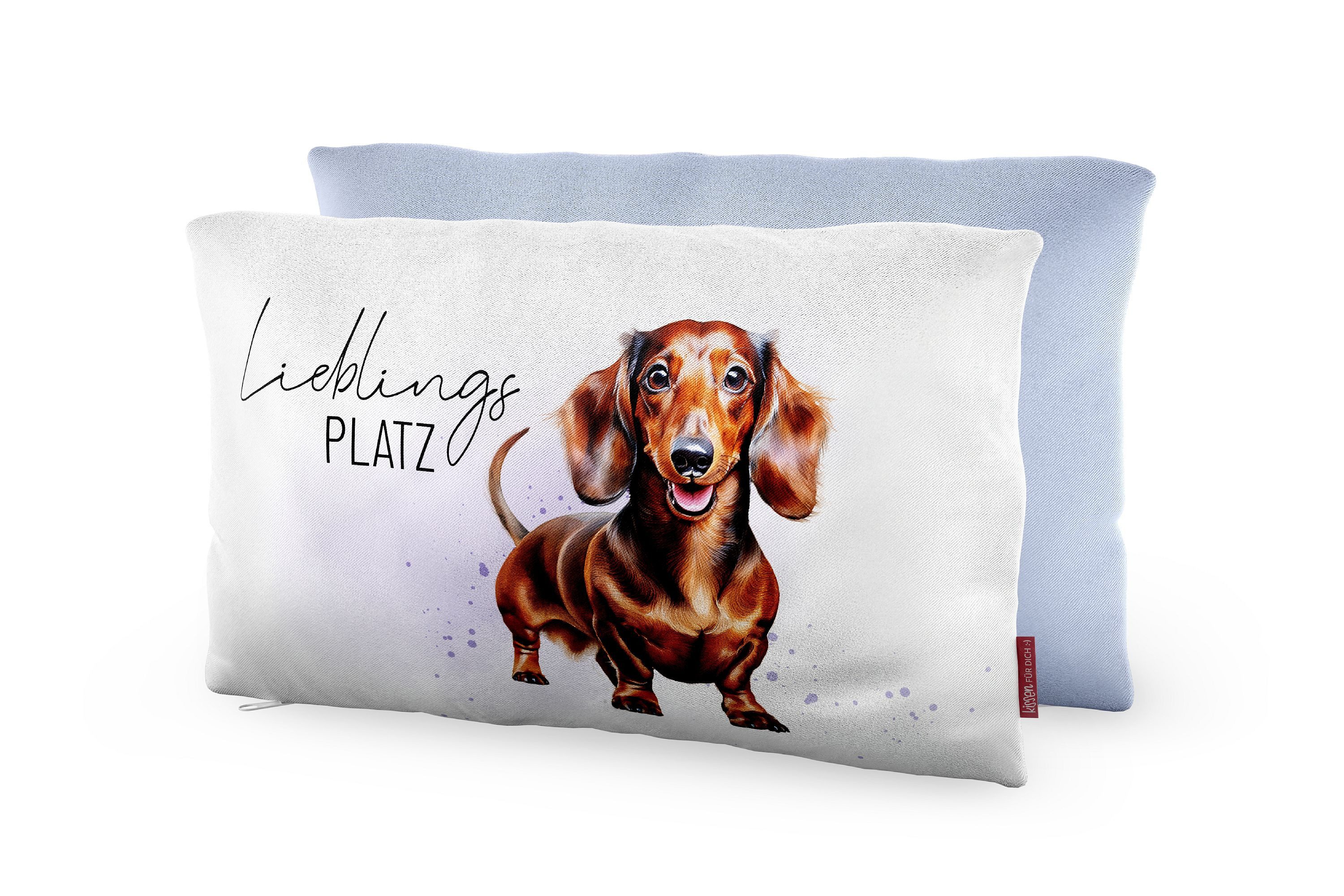 La Vida Dekokissen Kissen Dekokissen Kuschelkissen für Dich Geschenk la vida Dackel