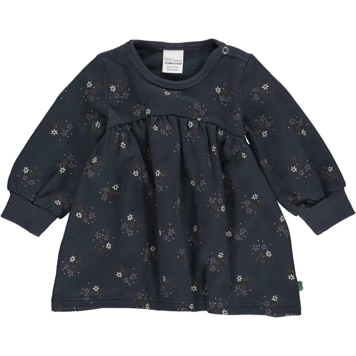 Fred's World by GREEN COTTON Sweatkleid Kleid mit Sternen alloverdruck