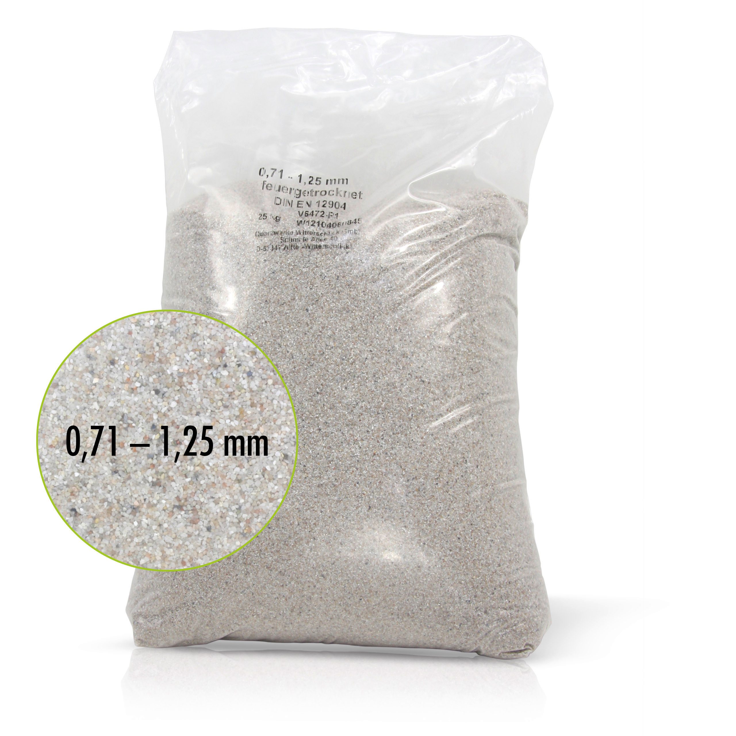 Höfer Chemie GmbH Poolpflege 25 kg Premium Quarzsand Filtersand 0,71 - 1,25 mm, Effektiver Filtersand für klares Poolwasser