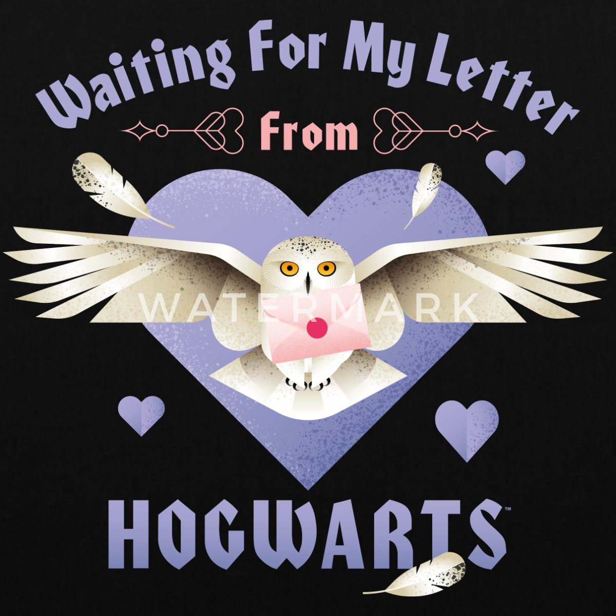 Spreadshirt Henkeltasche Harry Potter Hedwig Spruch Brief Aus Hogwarts Stoffbeutel (1-tlg)