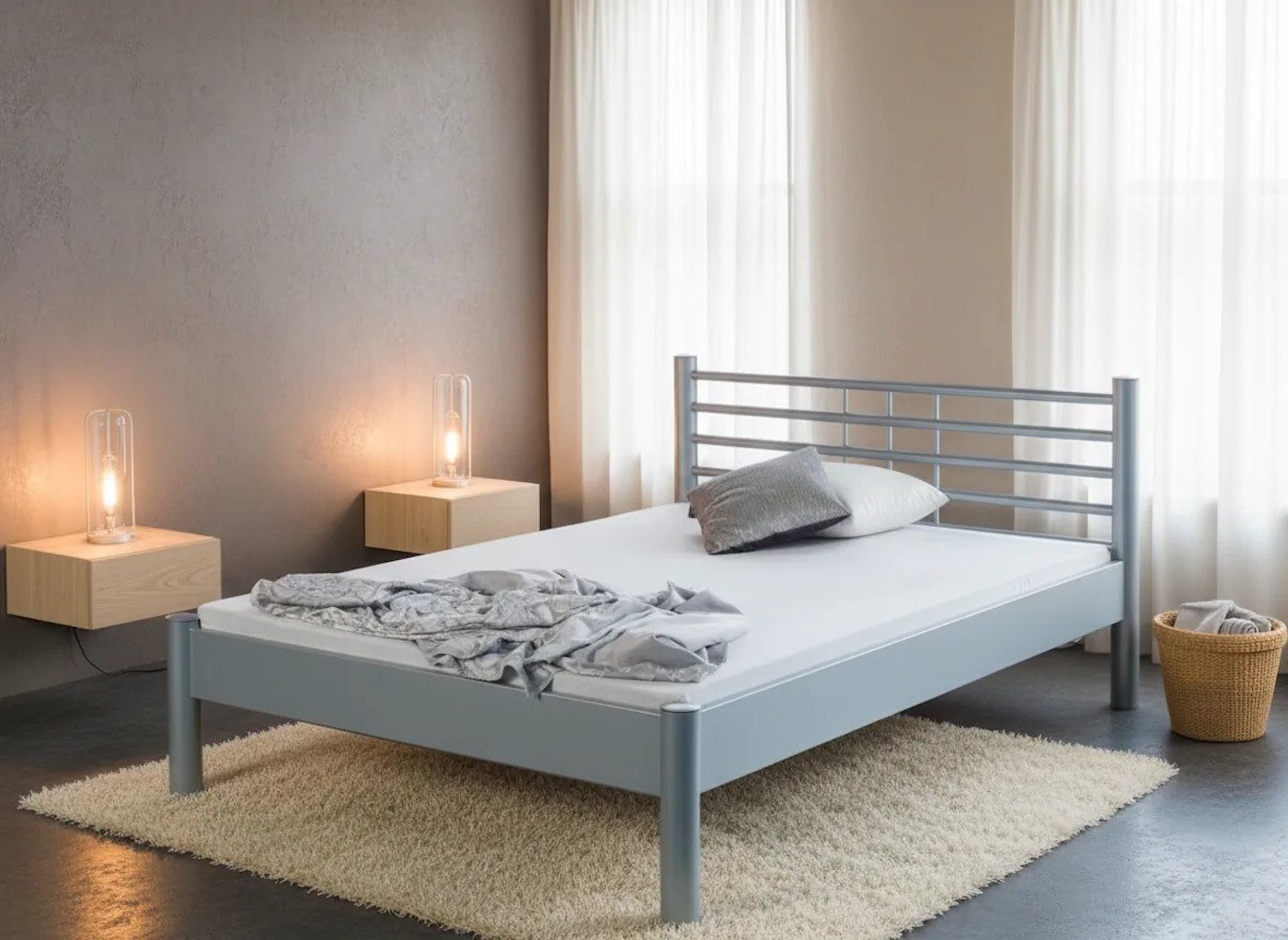 BedBox Metallbett Mia, Metallbett Mia mit schlichtem, zeitlosem Design
