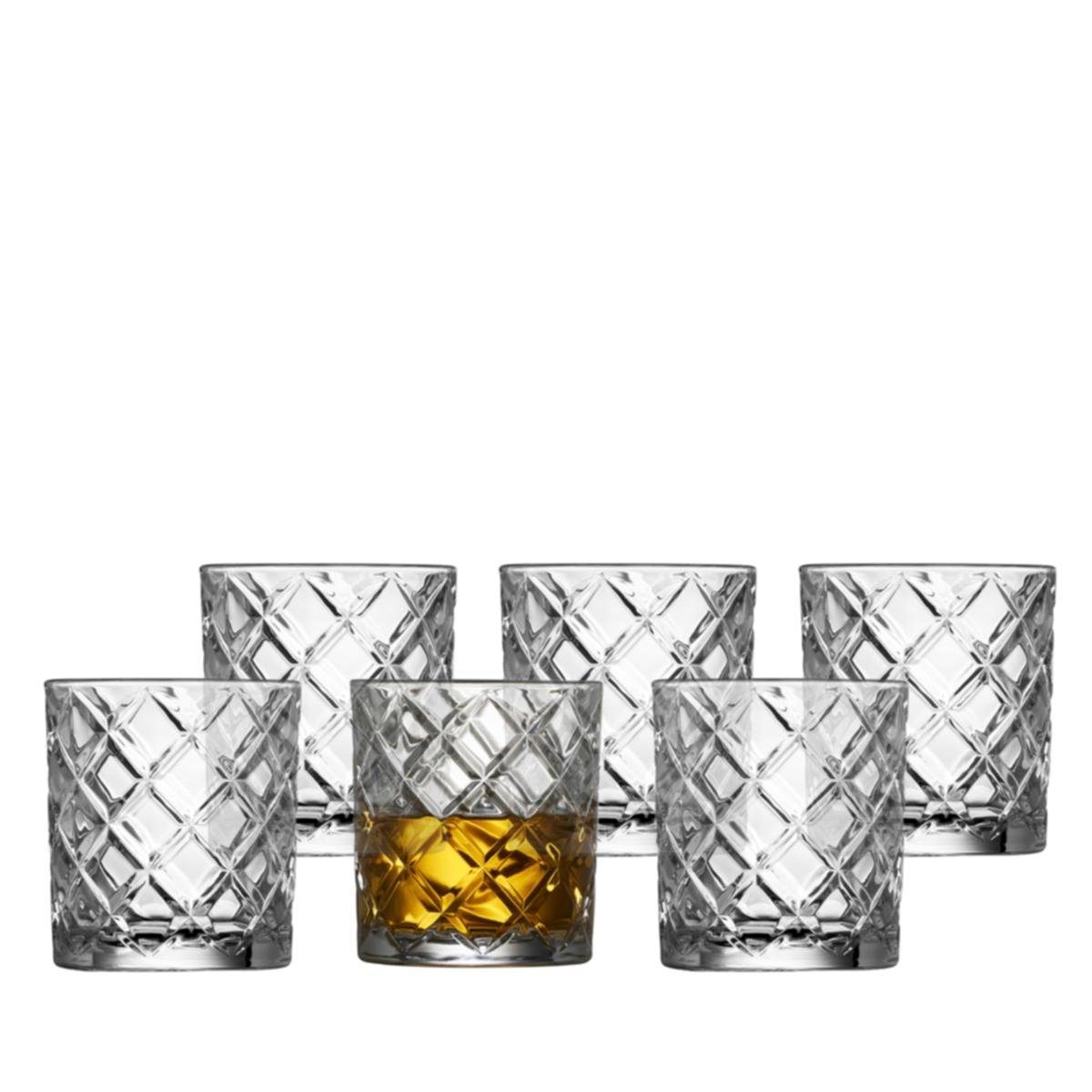 LYNGBY-GLAS Whiskyglas Lyngby Trinkglas - Whiskyglas Diamant-Serie 6er Set je ca 35cl, Glas