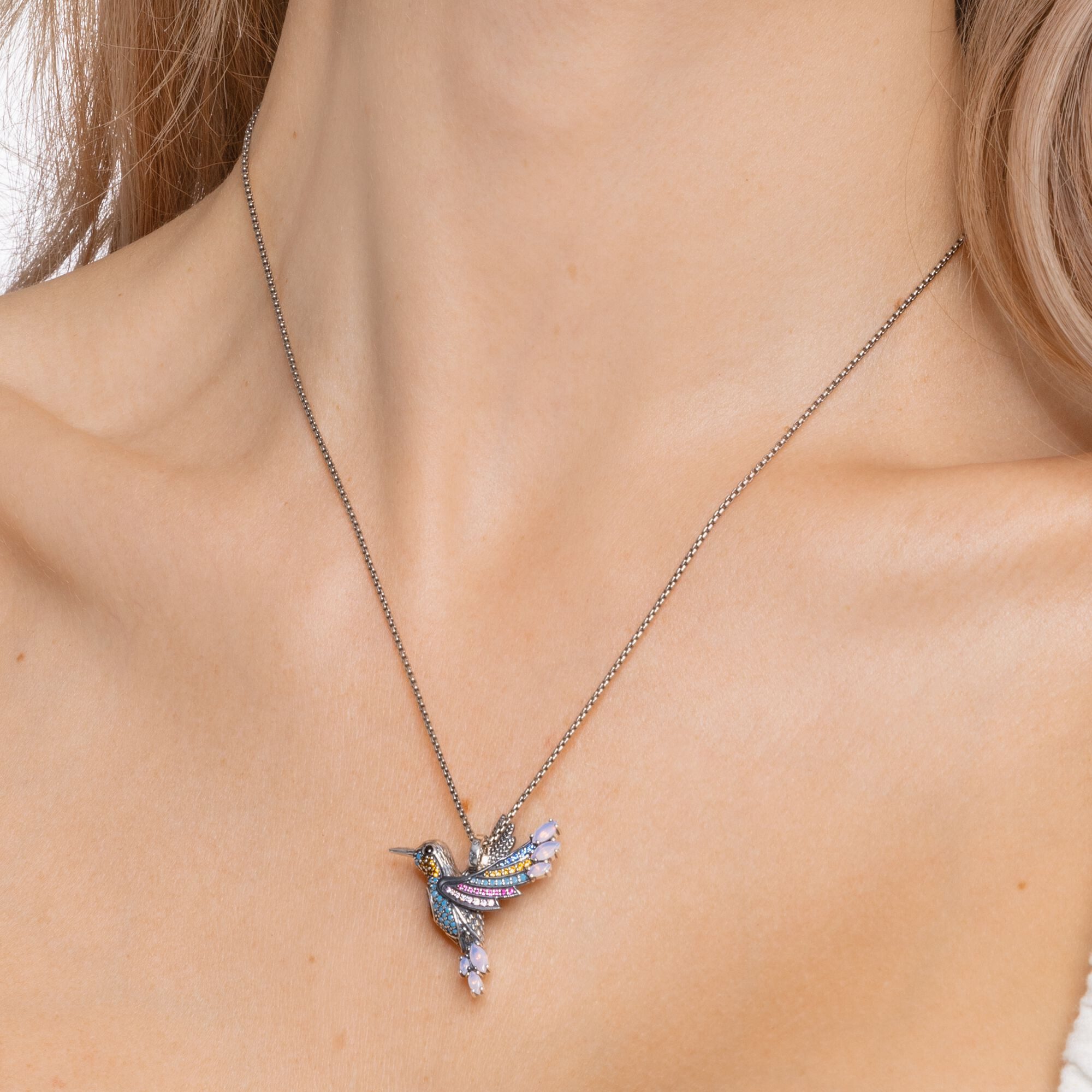 THOMAS SABO Kettenanhänger Kolibri PE905-342-7