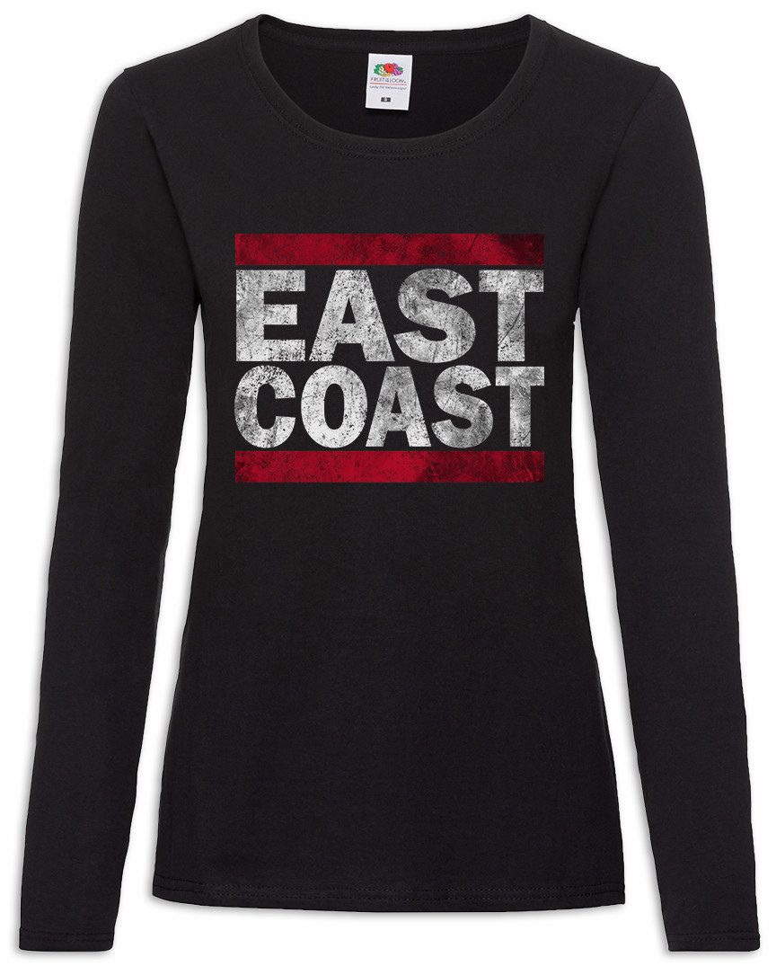 Urban Backwoods Langarmshirt East Coast Damen Langarmshirt Westseite Ostseite Run Fun DMC Side (1-tlg) Ostküste Gangster Gang Kalifornien