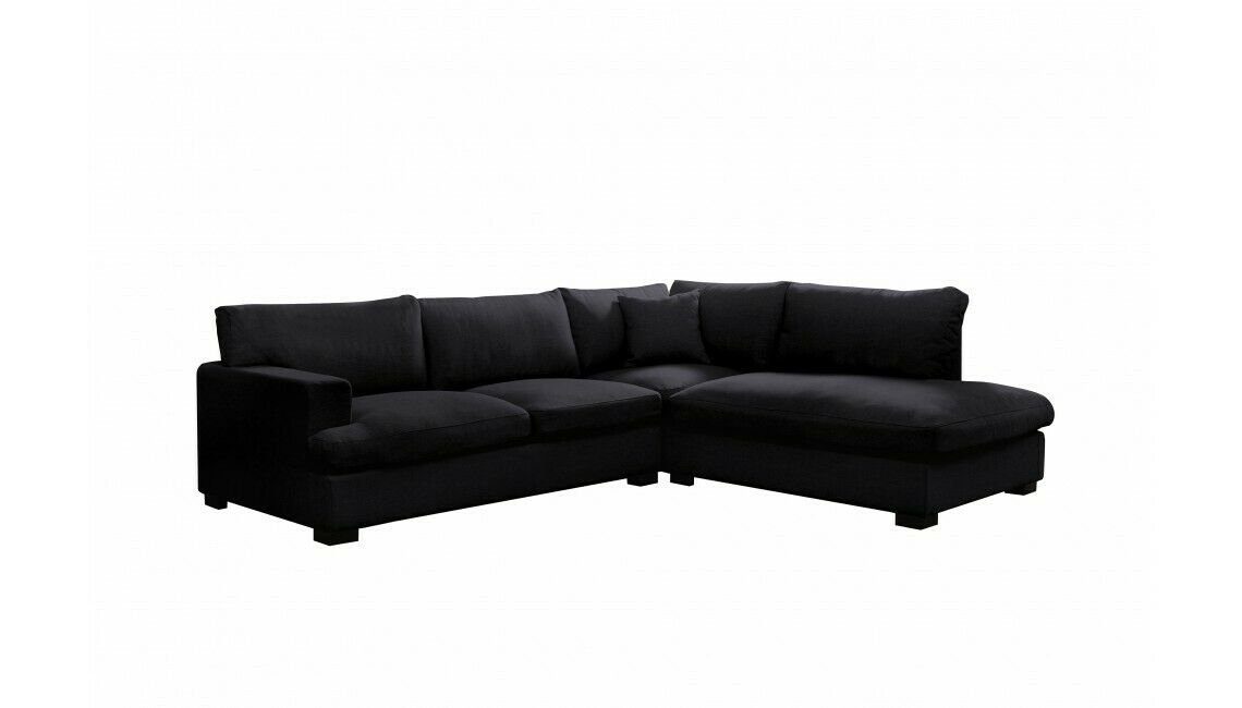 in Ecksofa Design Ecksofa Schwarz Modernes Neu, JVmoebel Beiges Europe L-Form Couch Made Stilvoll Luxus