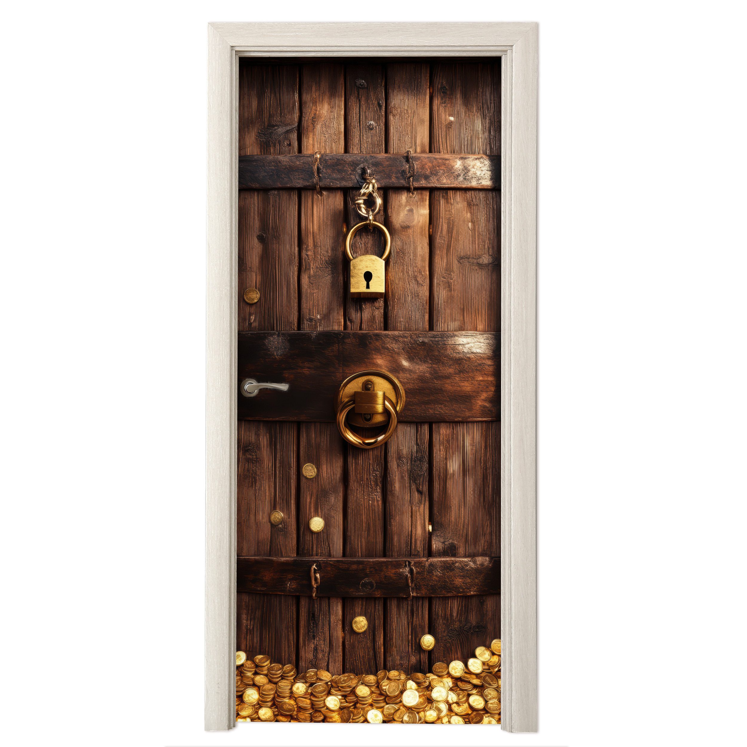 MuchoWow Türtapete Tresortür - Gold - günstig online kaufen