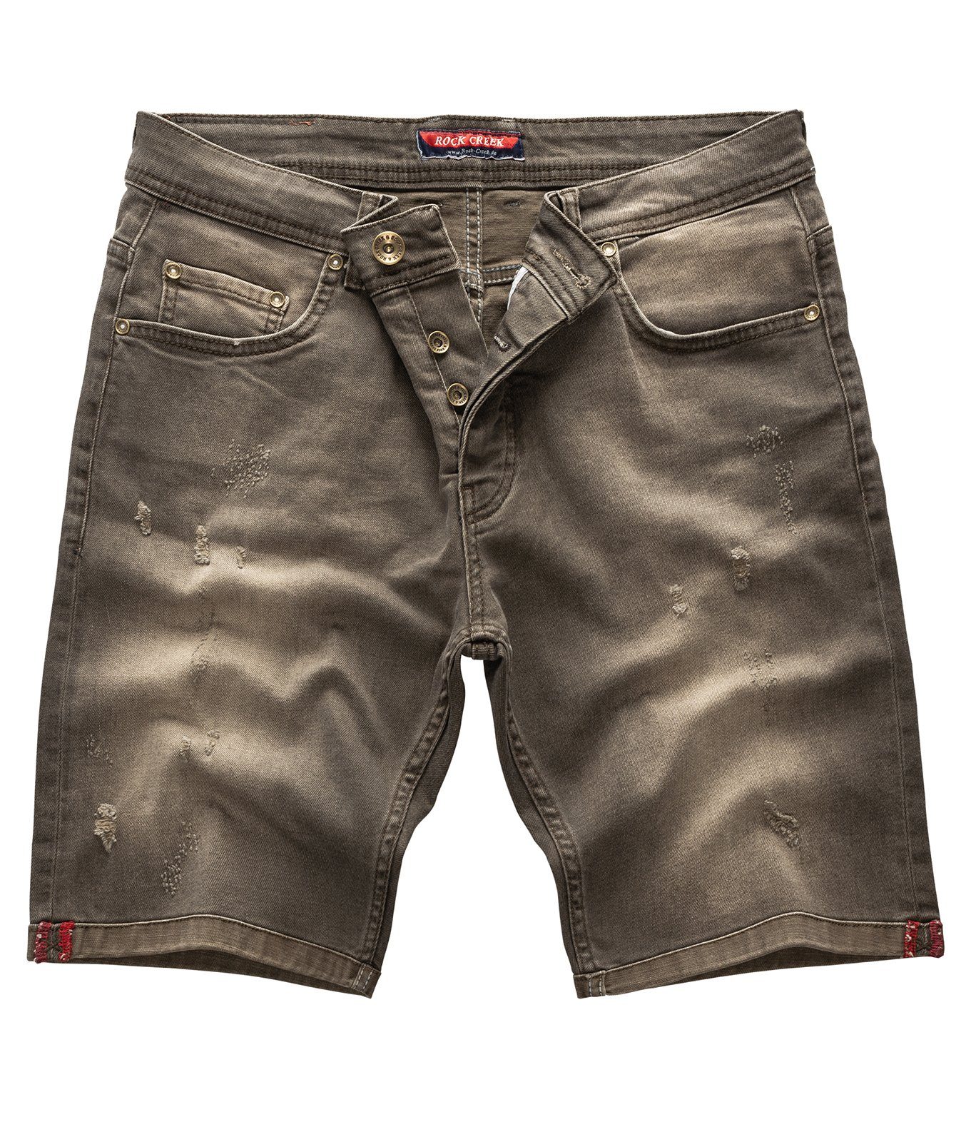 Jeansshorts Herren Shorts Denim Dunkelgrau RC-2149