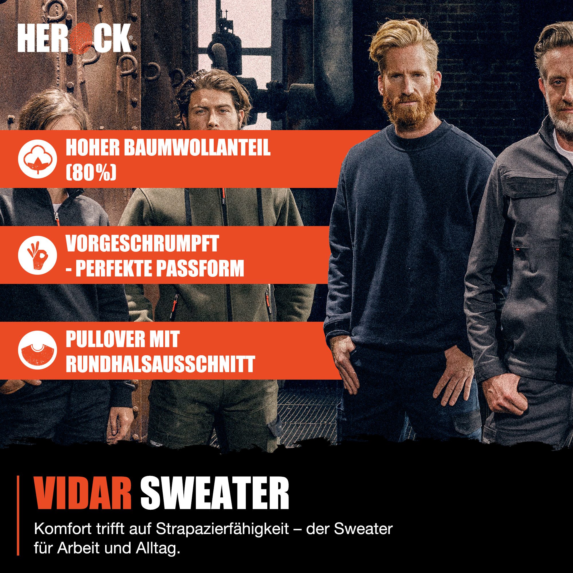 Herock Rundhalspullover VIDAR