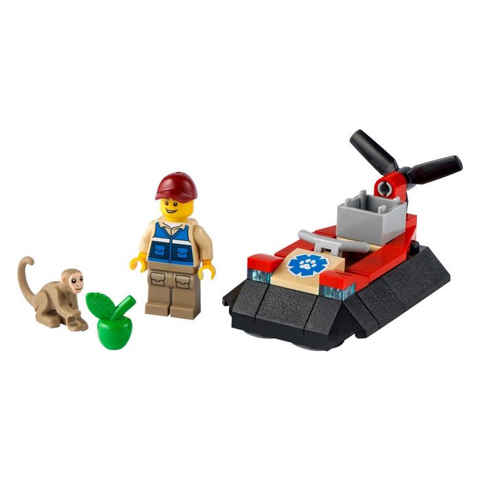LEGO® Konstruktionsspielsteine LEGO® City Polybag - Luftkissenboot für Tierrettun (Set 35 St)