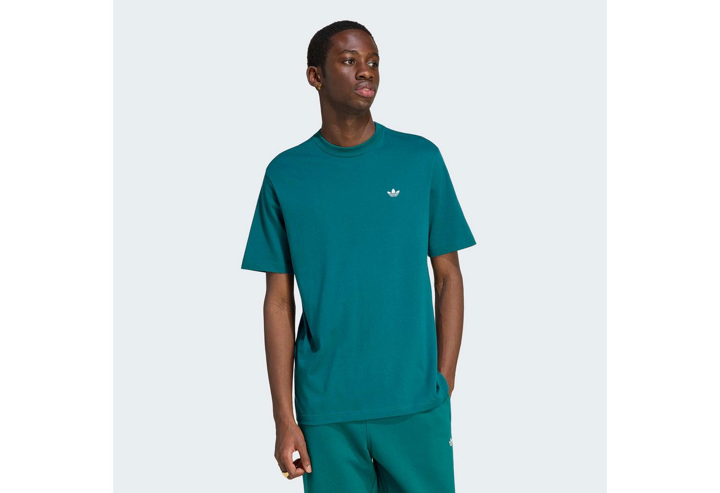 adidas Originals T-Shirt TREFOIL ESSENTIALS mit Rundhalsausschnitt, ohne Verschluss, aus Baumwolle