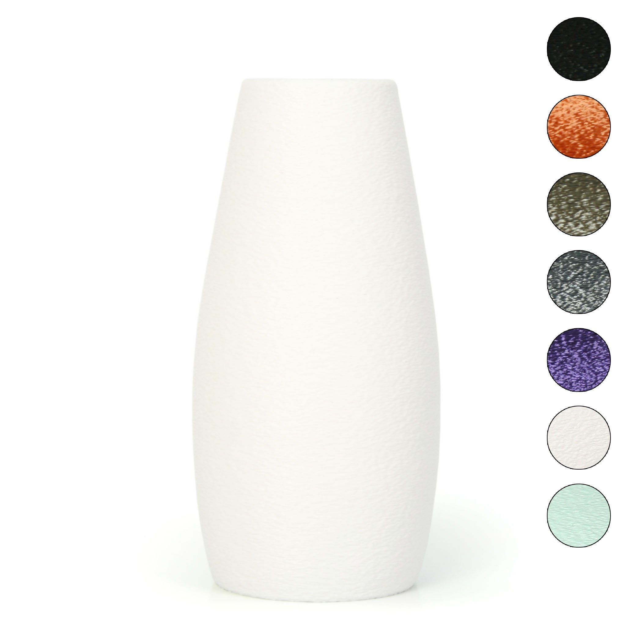 Kreative Feder Dekovase Designer Vase – Dekorative Blumenvase aus Bio-Kunststoff, aus nachwachsenden Rohstoffen; wasserdicht & bruchsicher White | Dekovasen