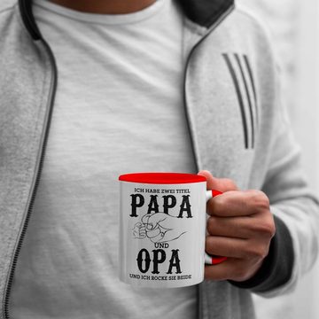 Trendation Tasse Lustige Tasse für Papa und Opa Geschenk zum Vatertag "Papa und Opa Ich