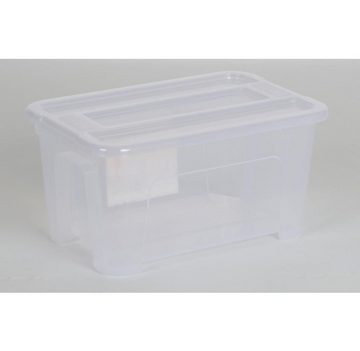 Heidrun Aufbewahrungsbox 10x TEX Box 4,5L 28x18x14cm Transparent Deckel Aufbewahrung Spielzeugk