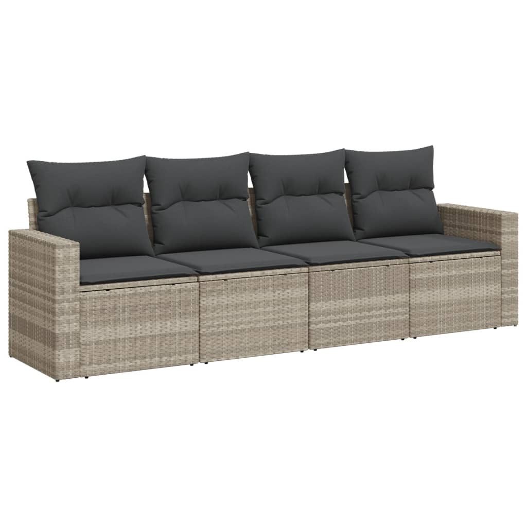 vidaXL Sofaelement 4-tlg. Garten-Sofagarnitur mit Kissen günstig online kaufen