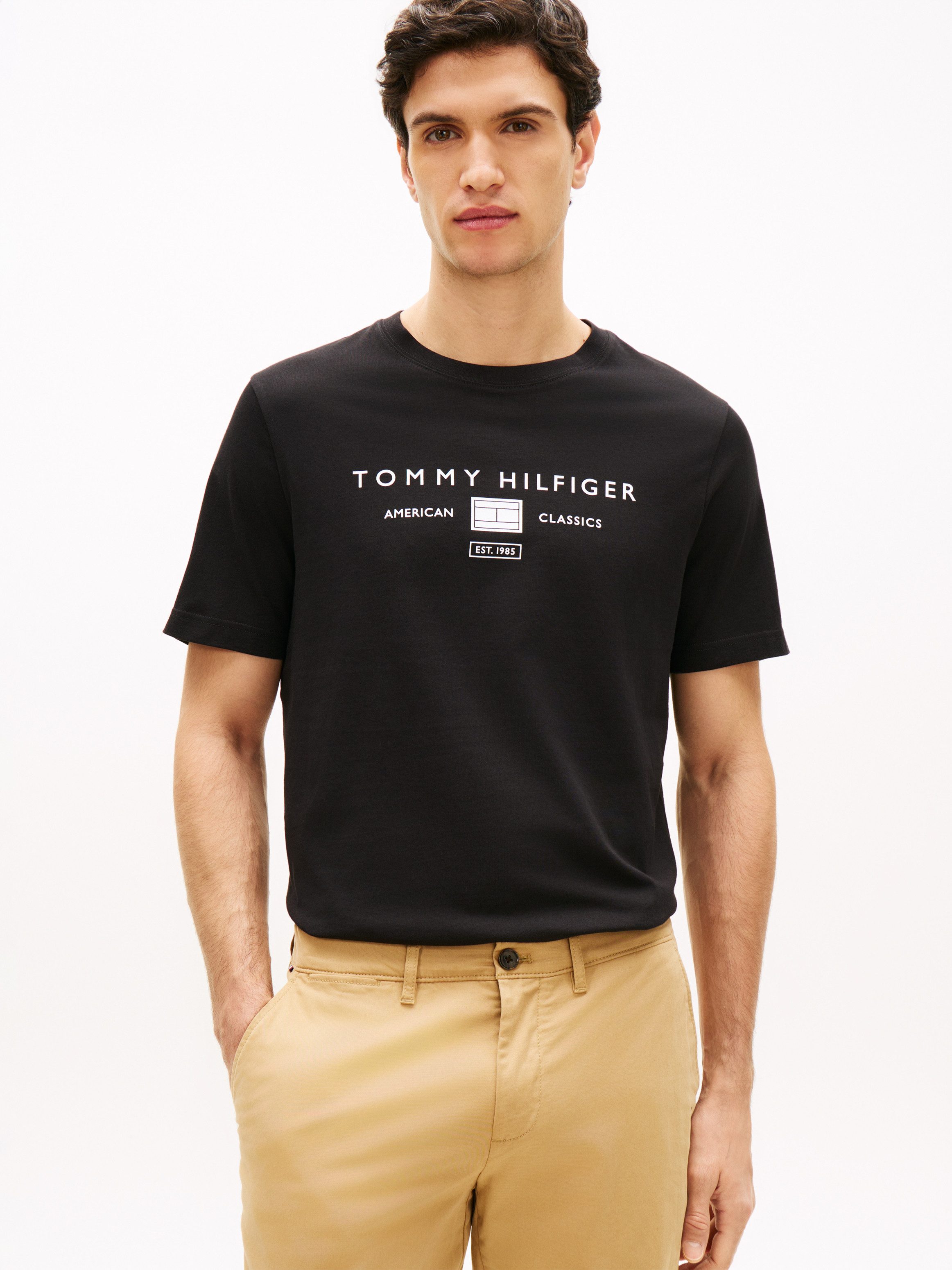 Tommy Hilfiger T-Shirt BRAND LOVE MONO STACK aus Jersey mit Logo