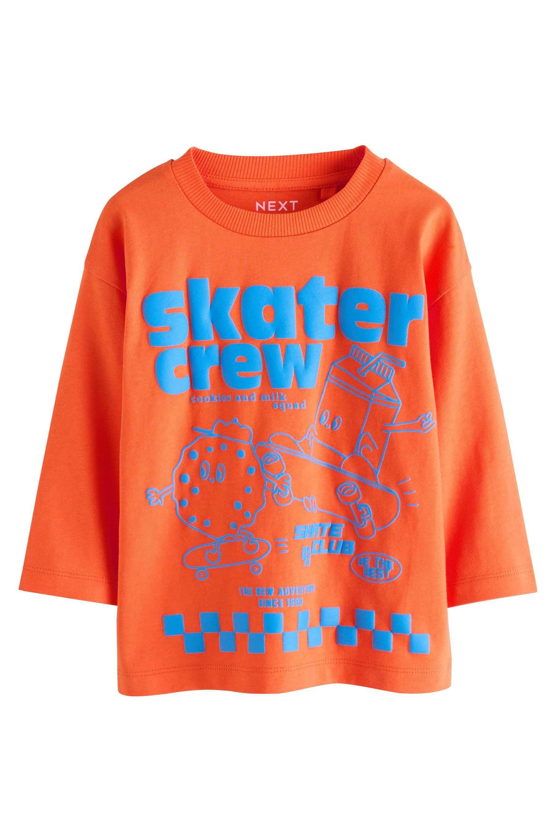 Langarmshirt Langärmeliges Shirt mit Rückengrafik