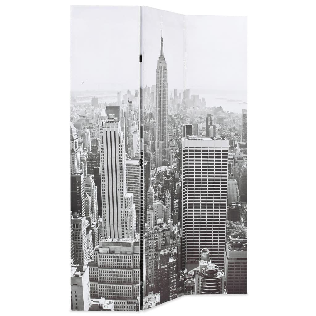 vidaXL Raumteiler Raumteiler klappbar 120 x 170 cm New York bei Tag Schwarz günstig online kaufen