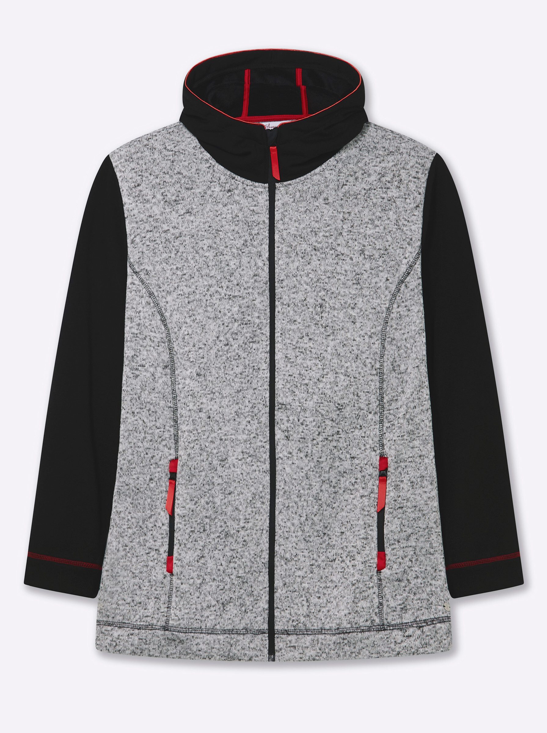Sheego Fleecejacke Sweatjacke Langarm