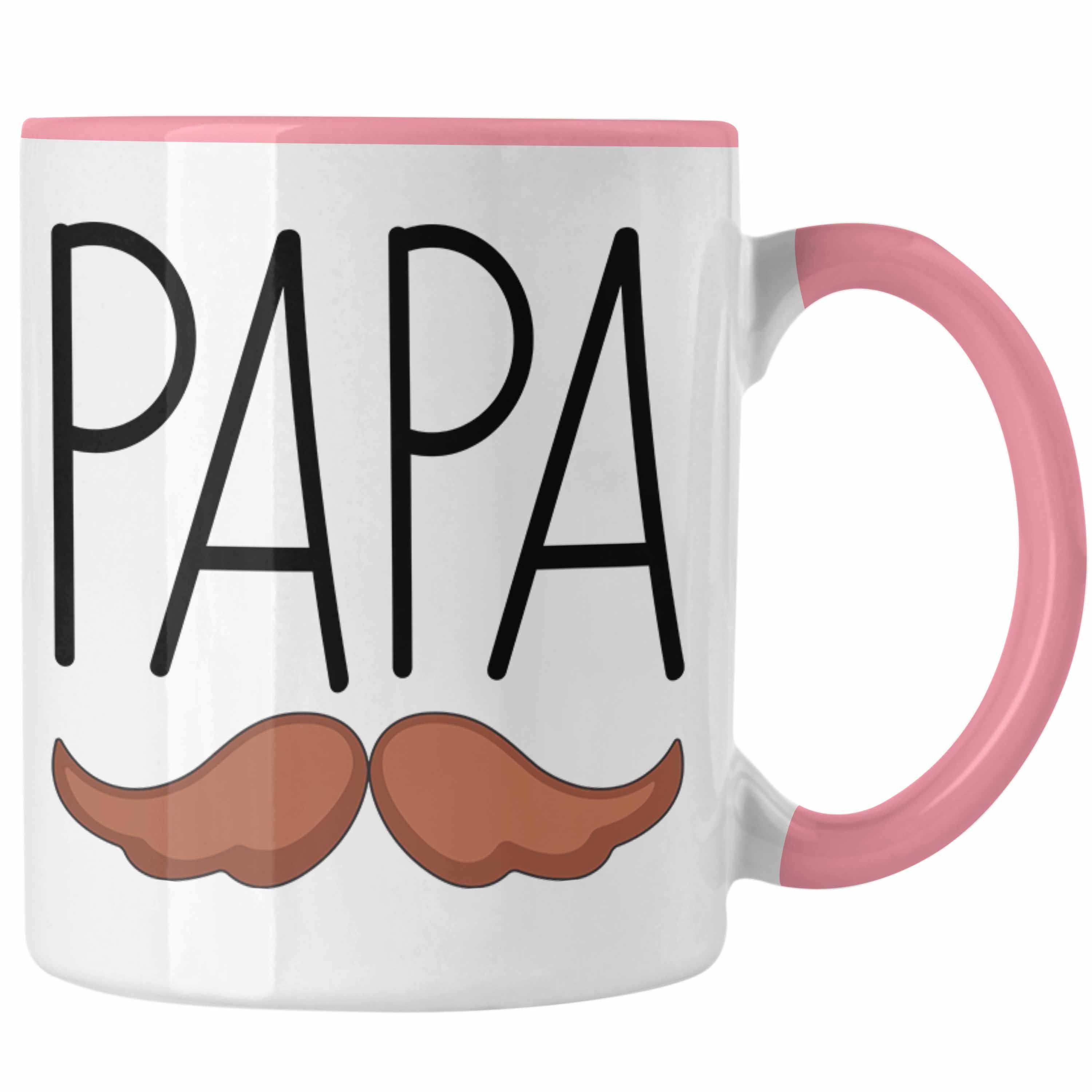 Trendation Schnurrbart Lustig Papa Vatertag Geschenk Rosa Tasse Tasse Geschenkidee