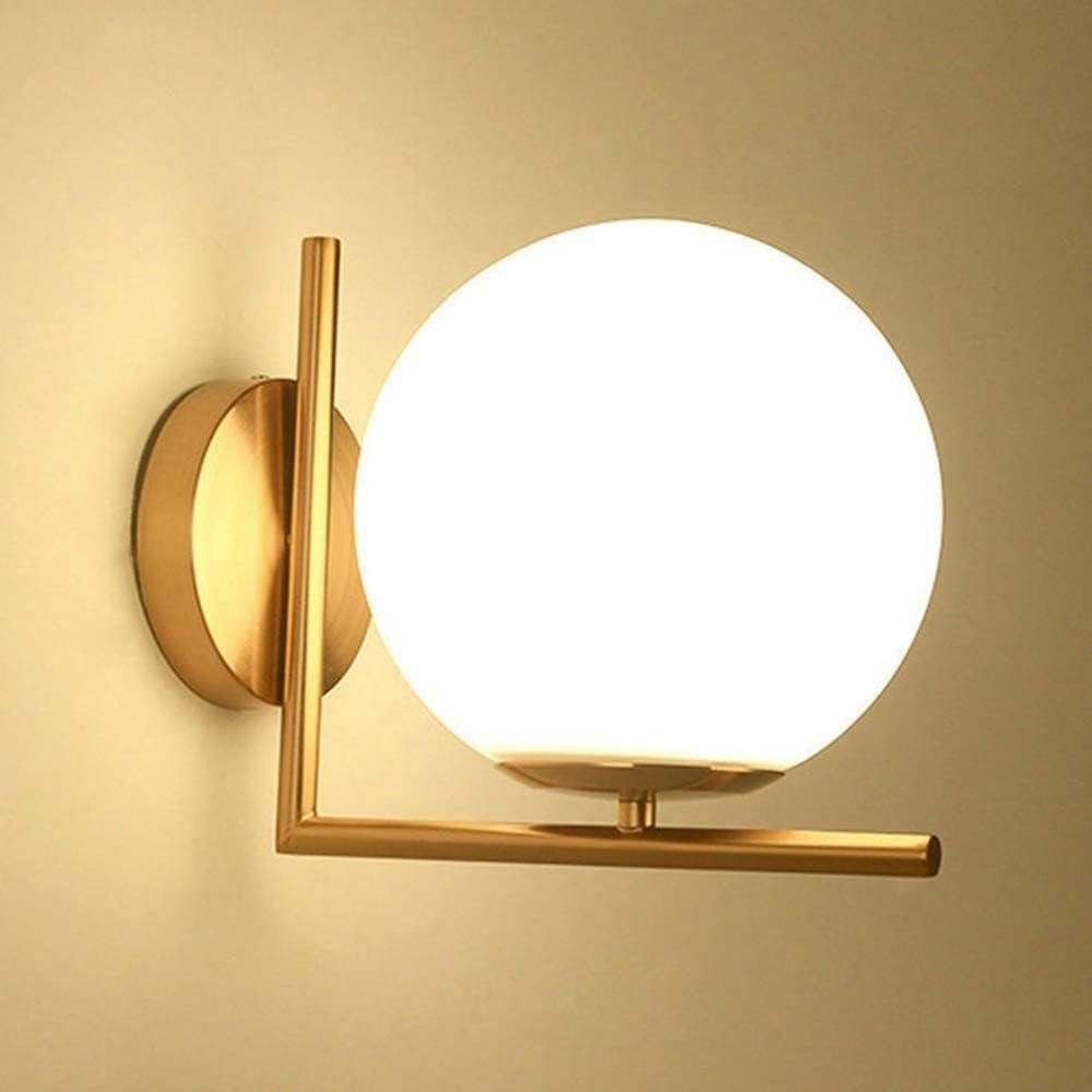 DOPWii Wandleuchte Wandlampe für Nachttisch,Wohnzimmer,Treppen,E27-Lichtquelle Gold