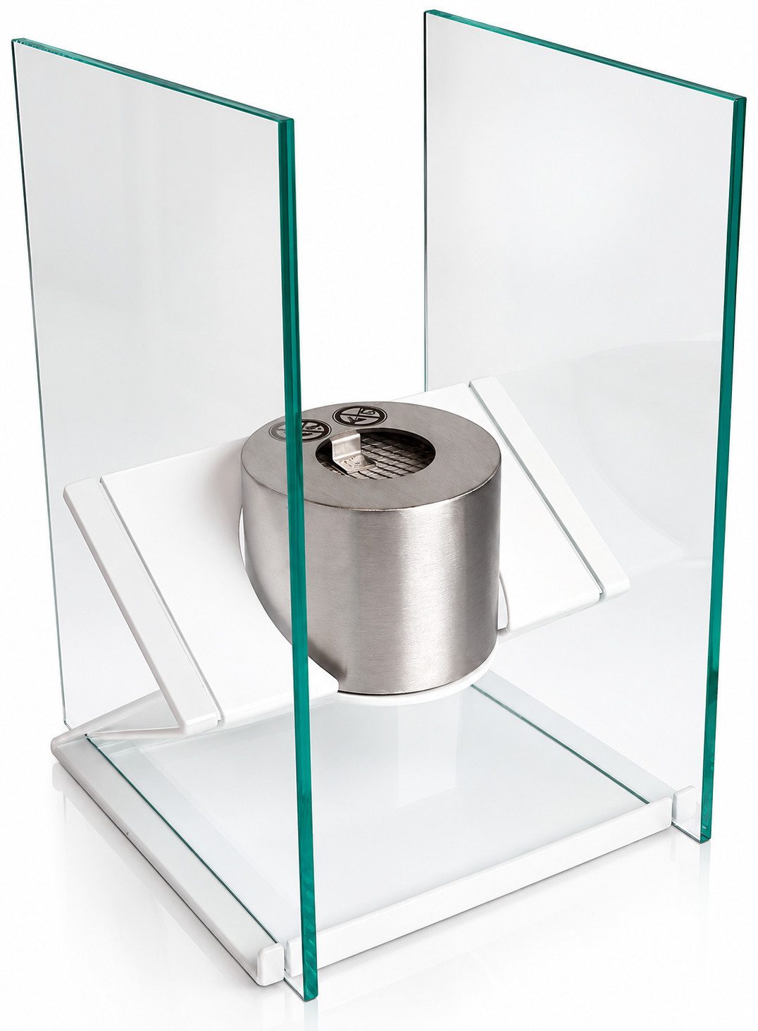 Mach1 Dekokamin Moderner Bioethanol-Tischkamin mit Glas - Madrid