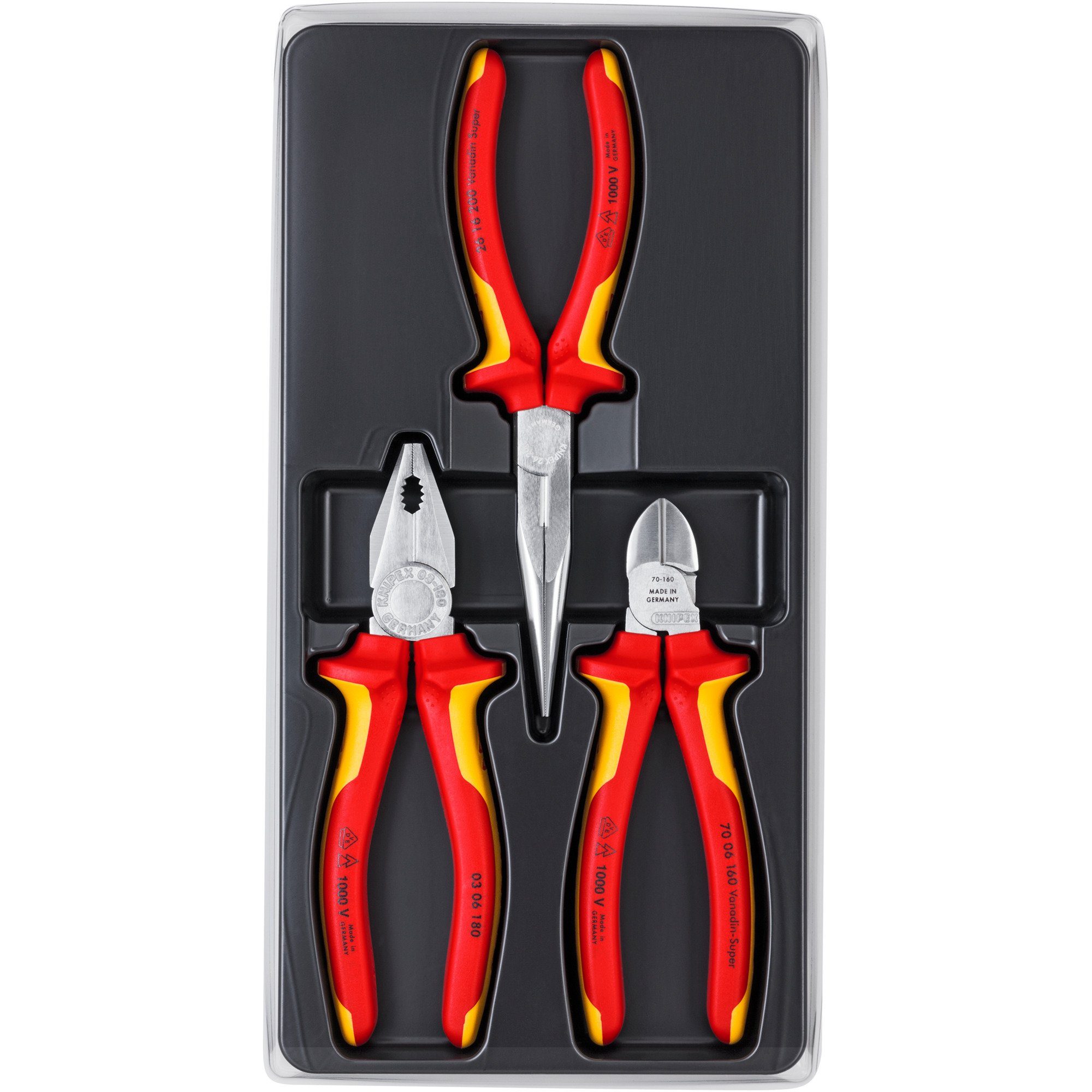 Knipex Elektro-Installationszange KNIPEX Elektro-Paket 00 20 12, Zangen-Set