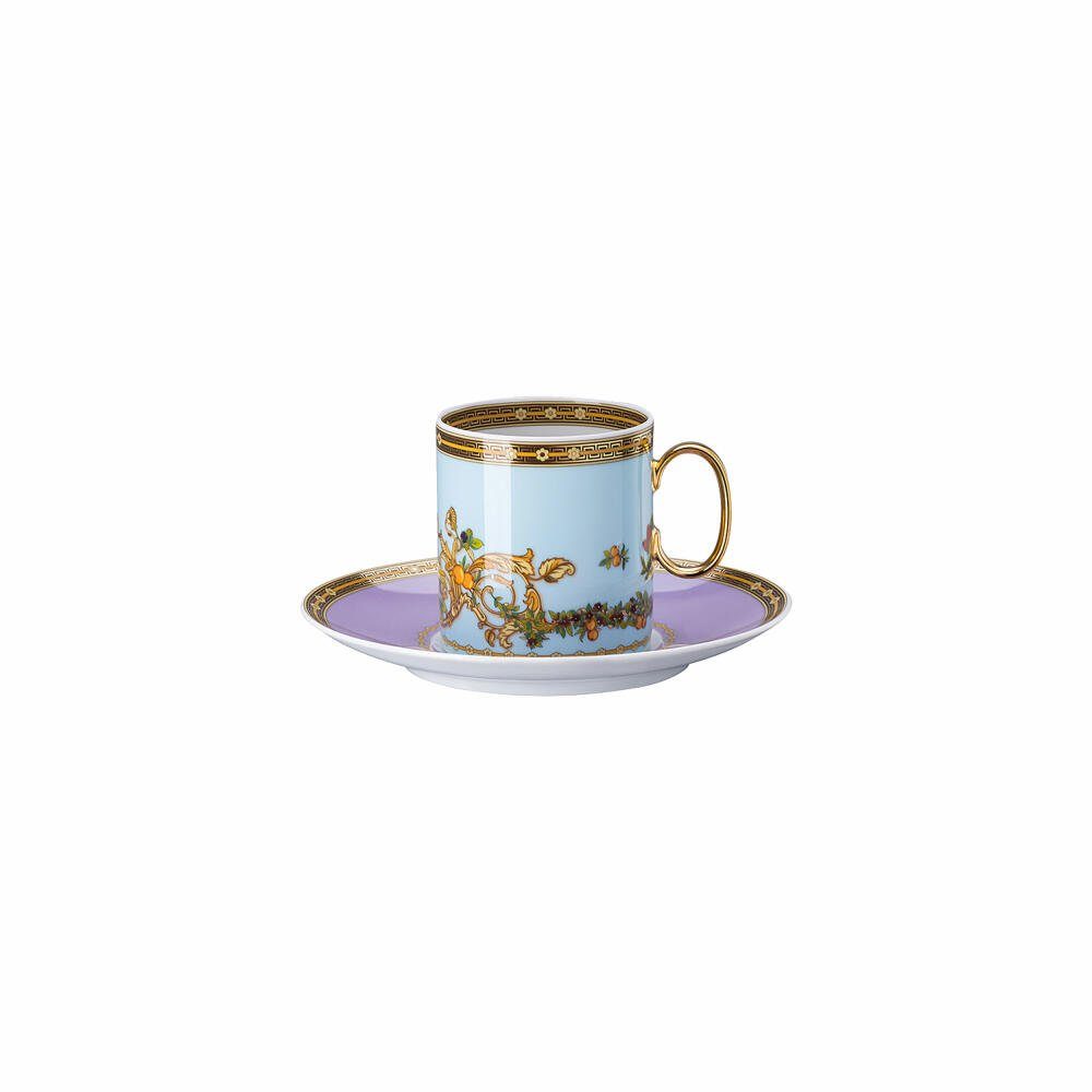 Rosenthal meets Versace Tasse Le jardin de Versace, Porzellan, mit Untertasse
