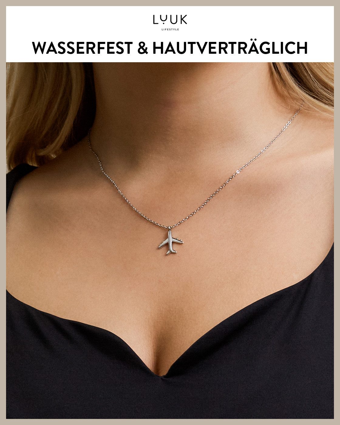 LUUK LIFESTYLE Kette mit Anhänger Flugzeug, günstig online kaufen