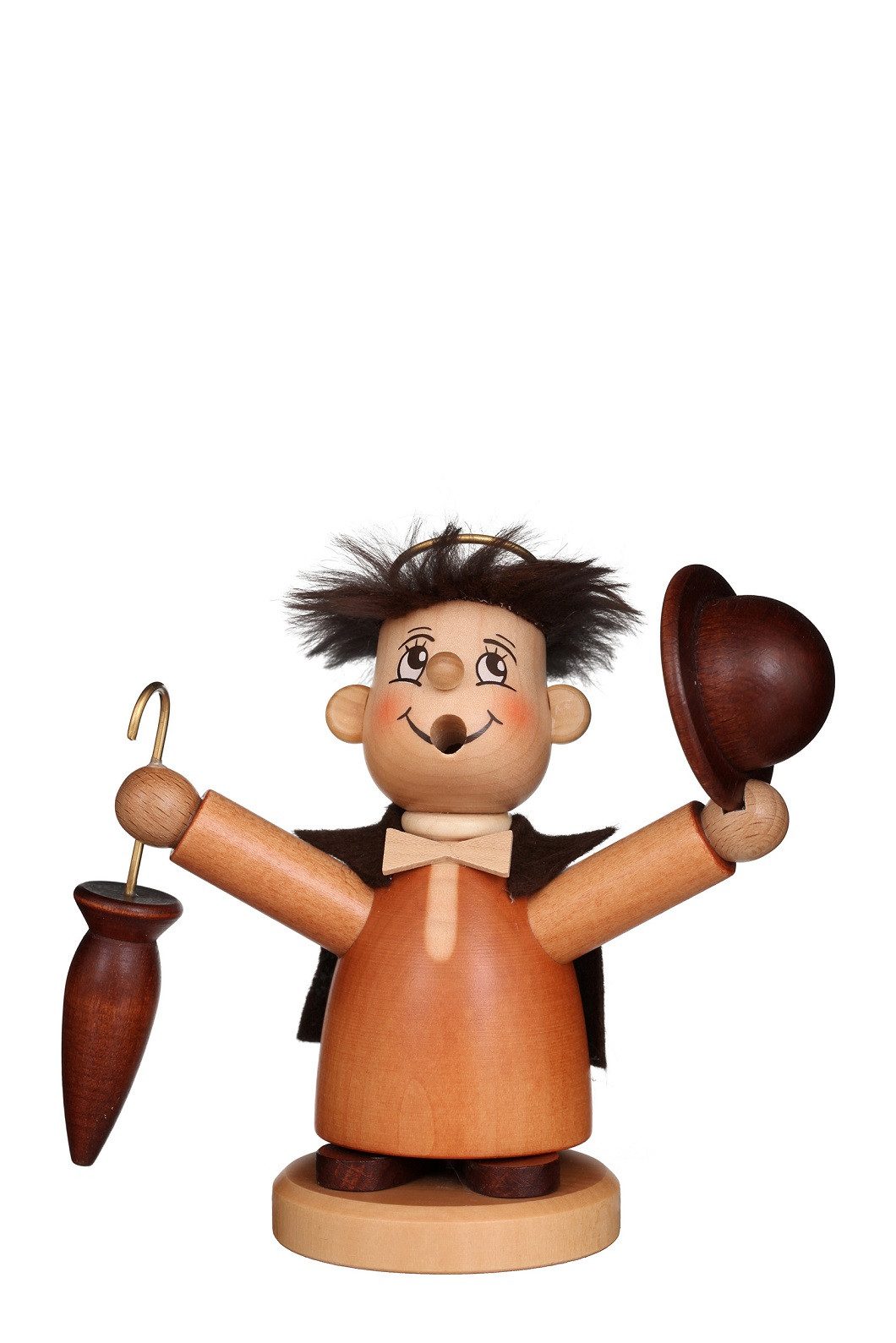 Christian Ulbricht Räuchermännchen Arthur der Engel - Höhe: 14,0 cm - Handarbeit aus dem Erzgebirge, (1 St), Handarbeit aus dem Erzgebirge