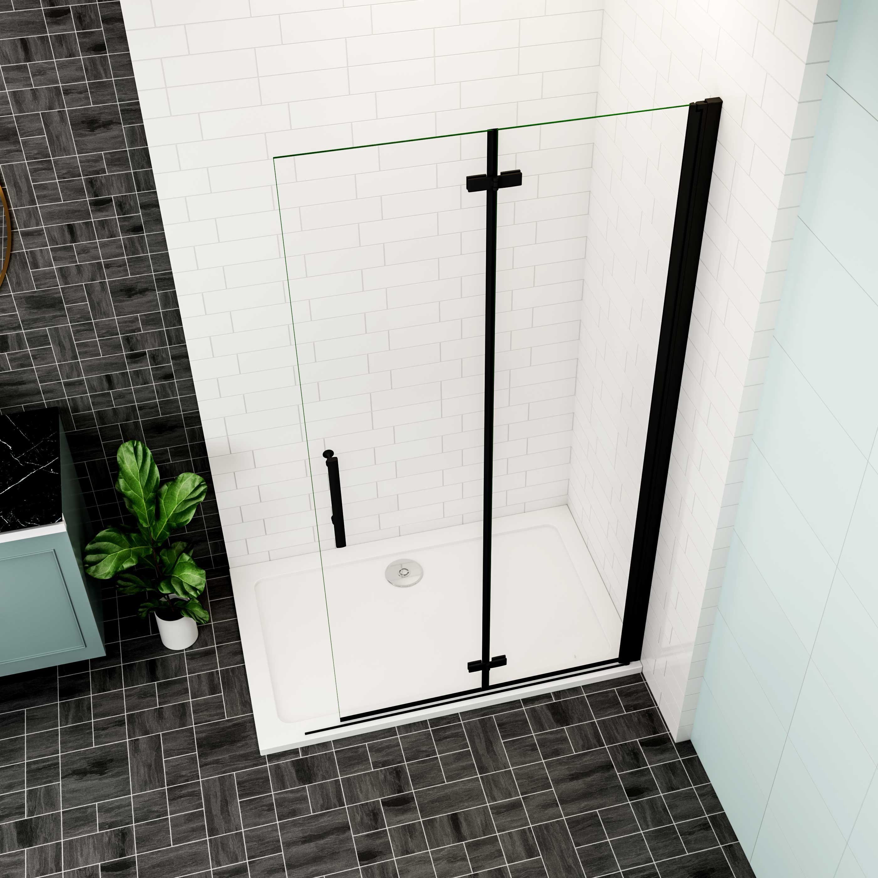 duschspa Dusch-Falttür 195cm Nano Glas Nischentür Dusche Walkin Falttüren Duschabtrennung, Duschwand erhältlich in 7 verschiedenen Breiten