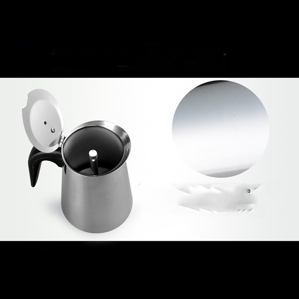 GarveeMore Topf-Set Kochfeld Espressomaschine, Moka Topf aus Edelstahl