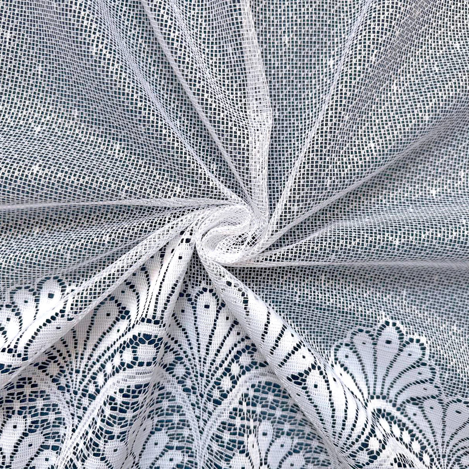 Weckbrodt Gardine "Napoli", Weckbrodt (1 St), Kräuselband, halbtransparent, jacquard, gebogt, Bogenstore, Bordüre