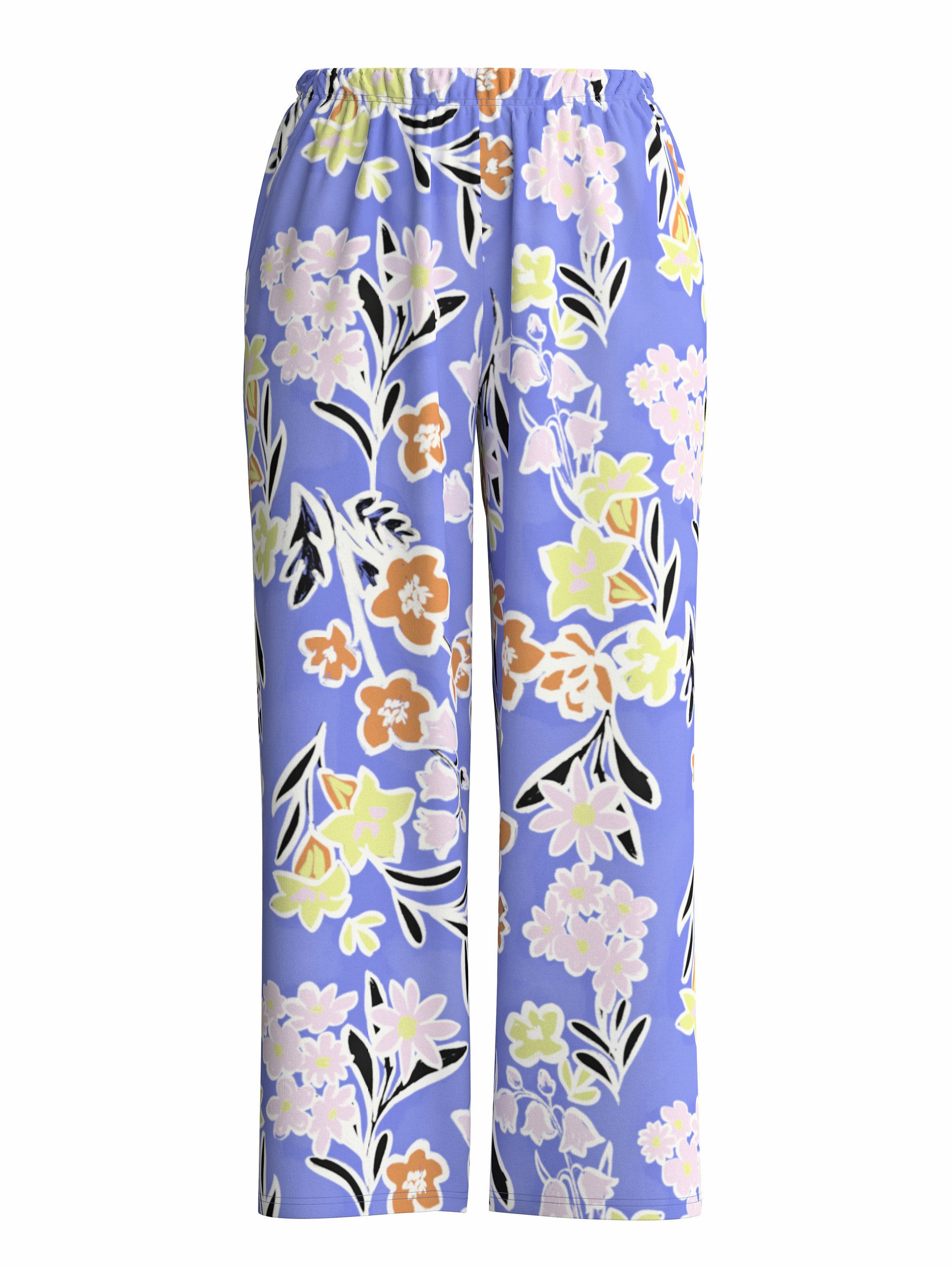CALIDA Pyjamahose Late Bloom M&M Damen (1-tlg) weich, bequem und mit Seitentaschen