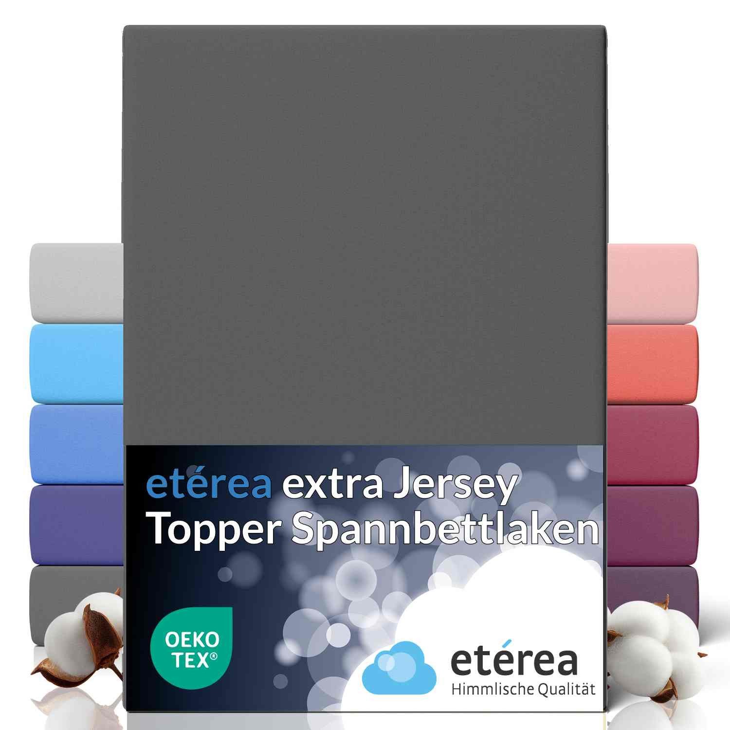 etérea Himmlische Qualität Spannbettlaken etérea Extra Jersey Topper Spannbettlaken 90x200 -, Jersey, Gummizug: rundum, (1 Stück)