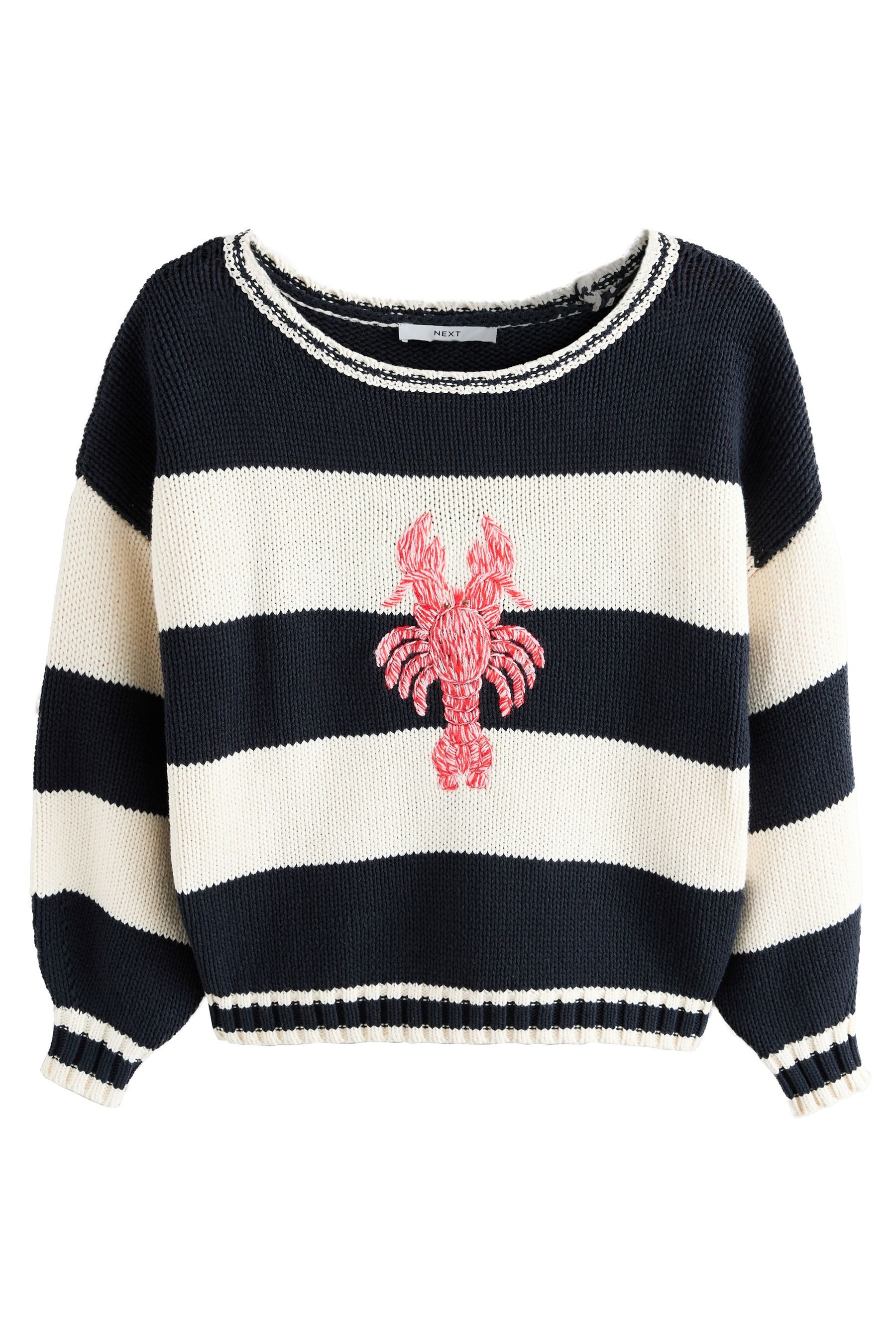 Next Strickpullover Schulterfreier Pullover mit hohem Baumwollanteil (1-tlg)