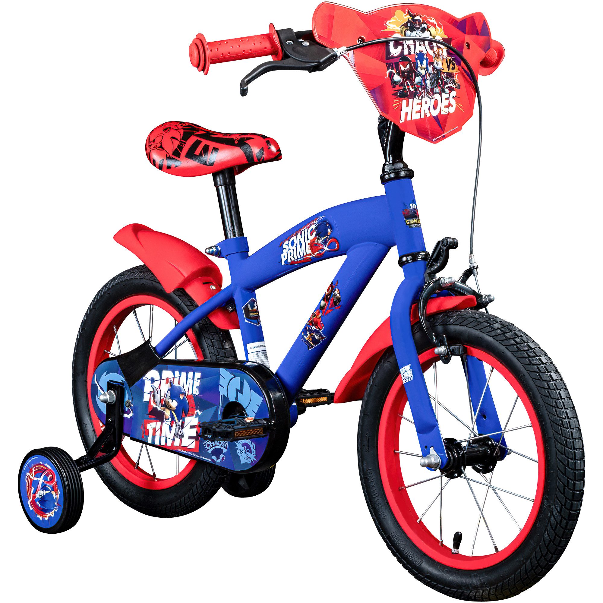 Volare Kinderfahrrad Sonic, 1 Gang, ohne Schaltung, Kinderfahrrad 14 Zoll mit Stützräder und Rücktrittbremse Fahrrad